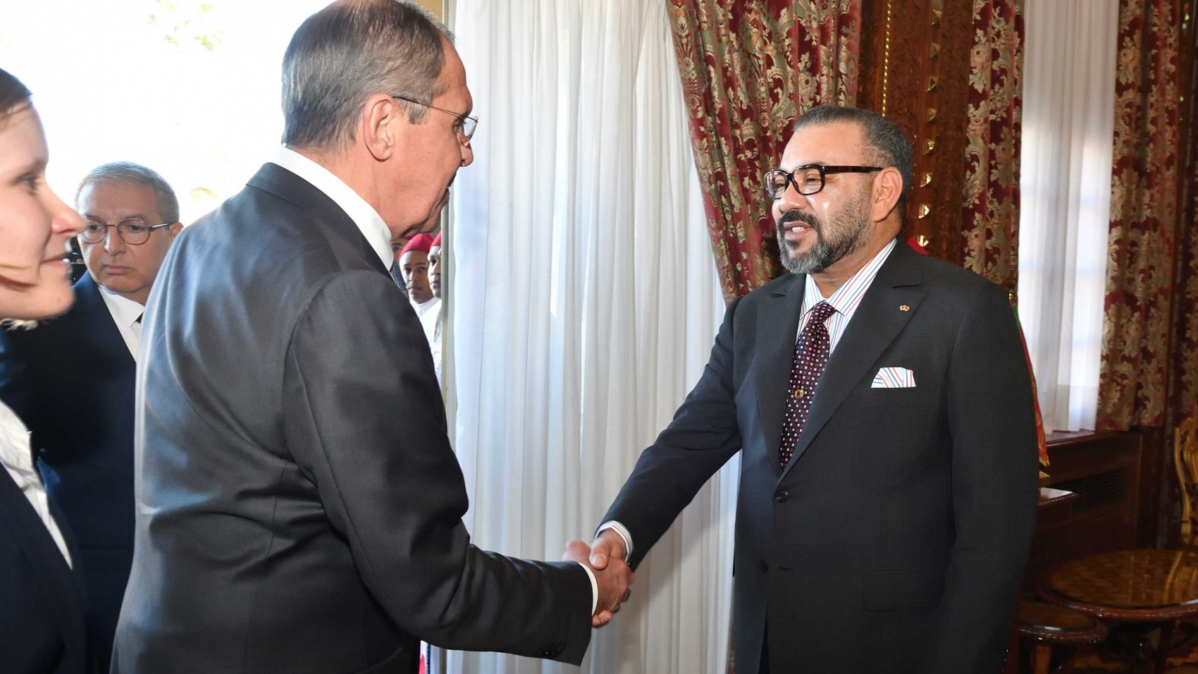 Le roi Mohammed VI recevant en audience le ministre des Affaires étrangères de la Fédération de Russie, Serguei Lavrov, vendredi 25 janvier.
