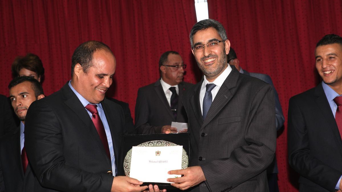 Mounir Barbouchi et le maire de Casablanca Abdelaziz El Omari.
