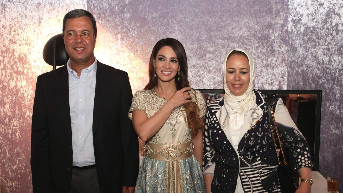 Mr et Mme Abdellatif Zaghnoun, DG de la CDG et Diana Haddad.
