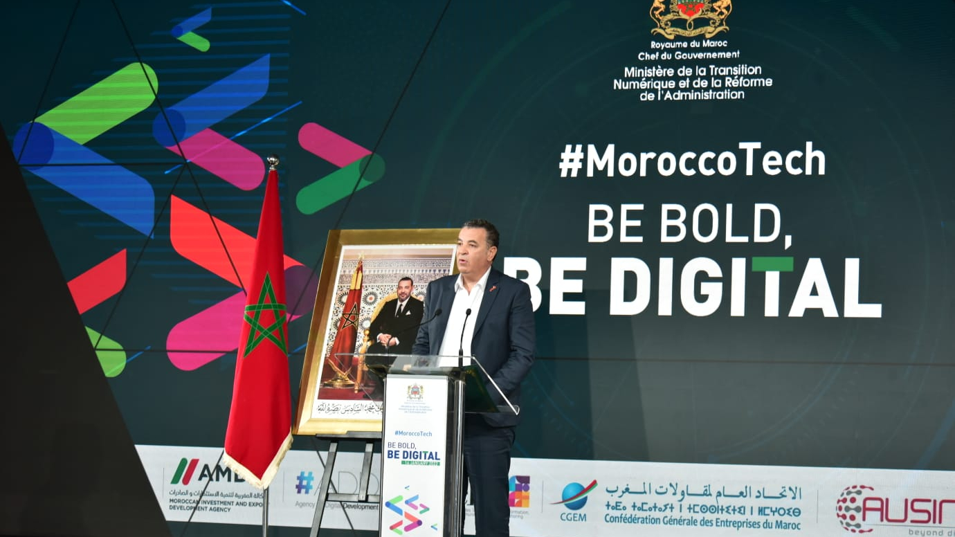 Chakib Alj, président de la CGEM lors du lancement de la marque «MoroccoTech» ce vendredi 14 janvier 2022.
