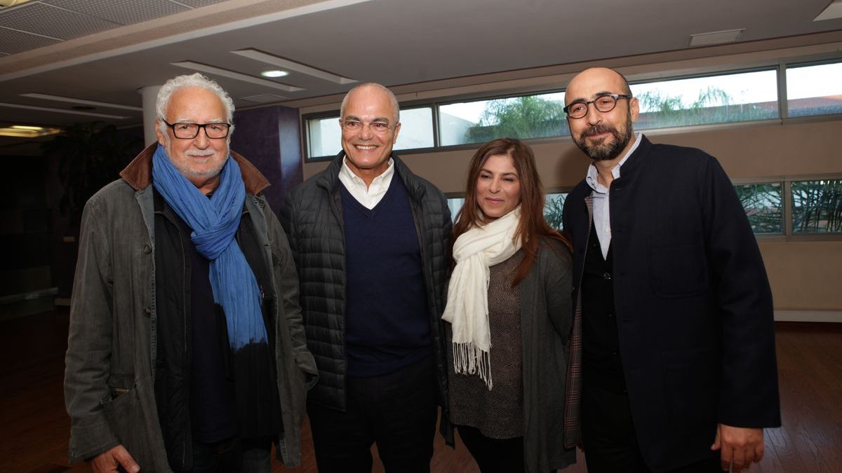 Ahmed El Maanouni entouré du trio de 2M Samira Sitail, Reda Benjelloun  et Hamid Berrada

