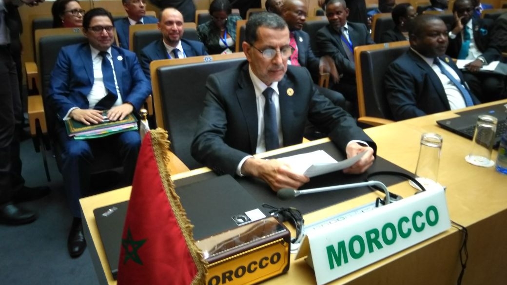 Le Chef du gouvernement, Saâd-Eddine El Othmani, représentant le roi Mohammed VI au 30e sommet de l’Union africaine à Addis-Abeba.
