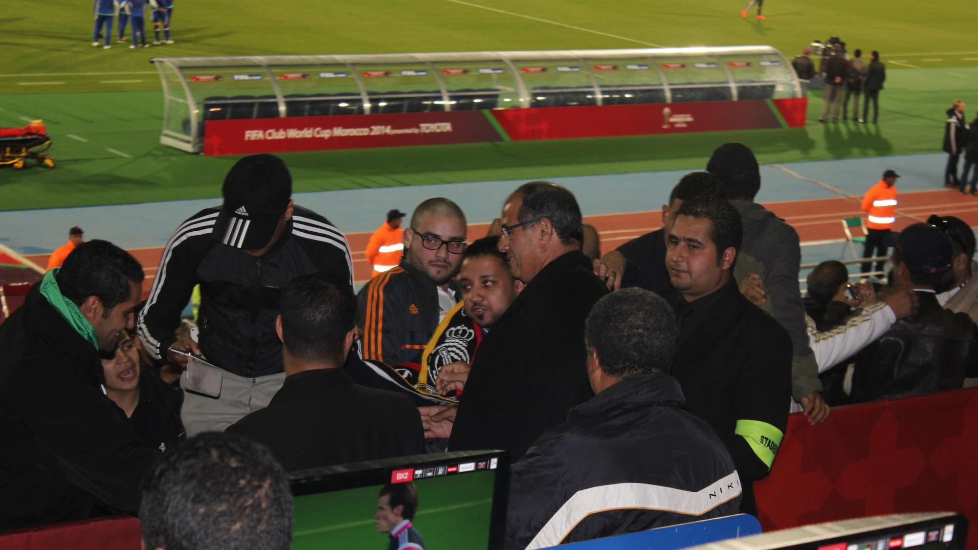 Baddou Zaki, le sélectionneur national, est venu profiter du spectacle au Grand Stade de la ville ocre.
