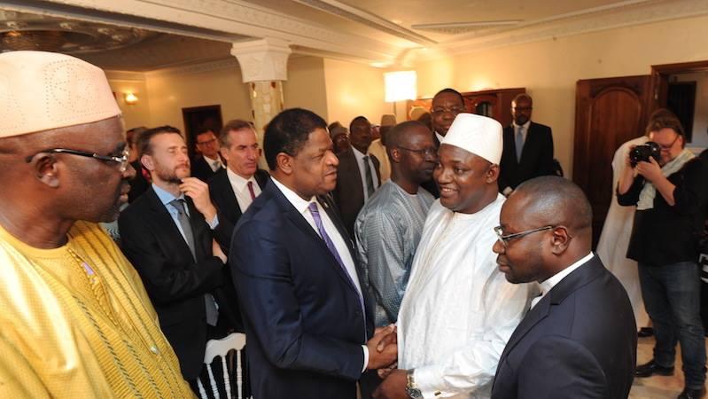 Marcel Alain De Souza, le président de la commission de la CEDEAO, lors de l'investiture d'Adama Barrow à l'Ambassade de Gambie à Dakar. Il n'a cessé de mettre la pression sur Yahya Jammeh. C'est lui qui, le premier, a parlé de l'usage de la force comme ultime recours. 