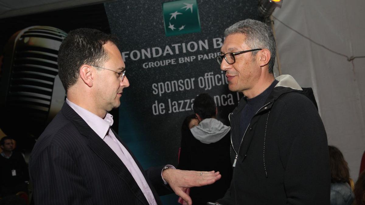 Laurent Dupuch, président du directoire BMCI et Mohamed Hassan Bensalah, PDG du Groupe Holmarcom.
