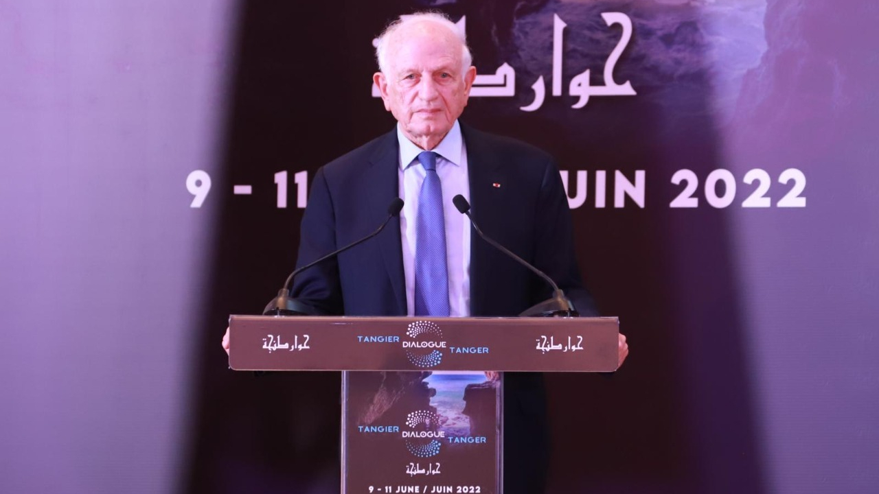 André Azoulay, conseiller du roi Mohammed VI, lors de la conférence internationale, Dialogue de Tanger, vendredi 10 juin 2022.
