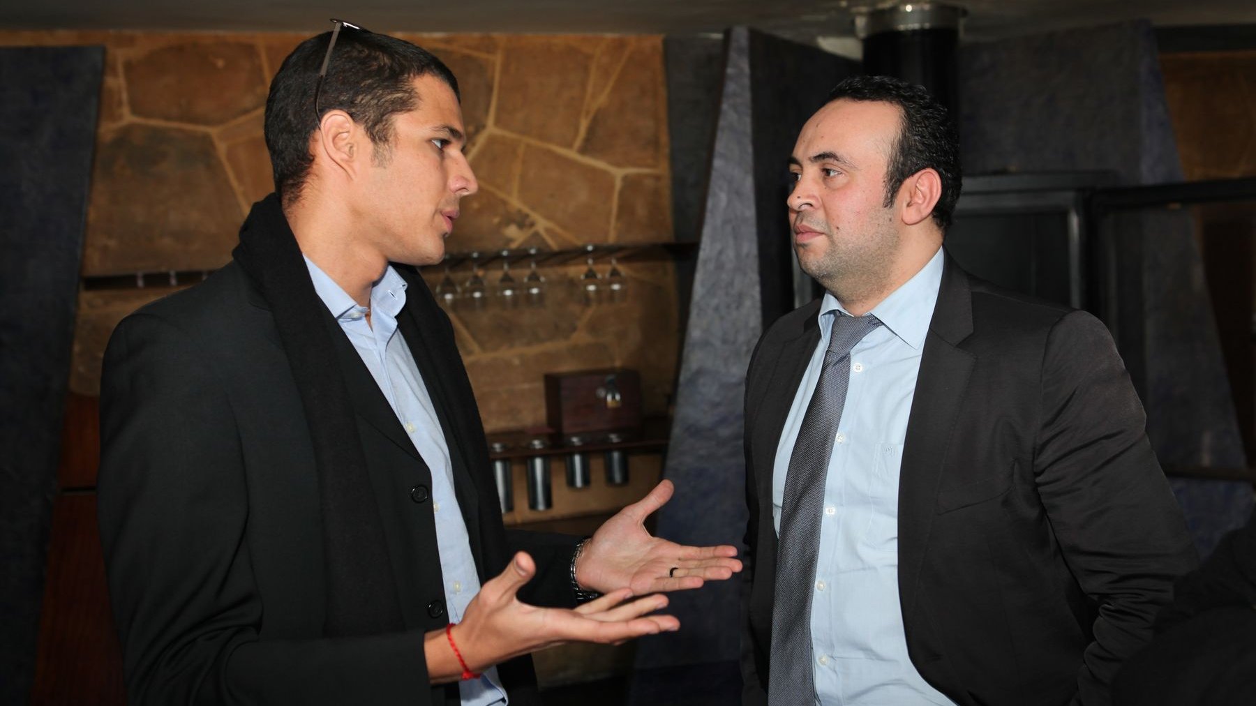 Hassan Baraka avec Ezzoubeir Aguida, directeur des audits et risque à la Loterie nationale.
