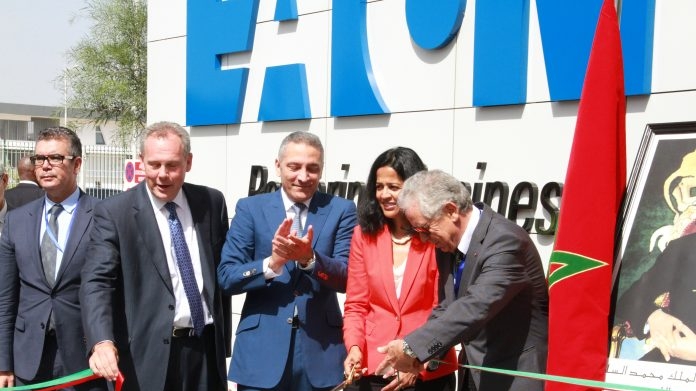 Inauguration dans la zone franche Midparc d’une nouvelle usine d’Eaton Industries Maroc.
