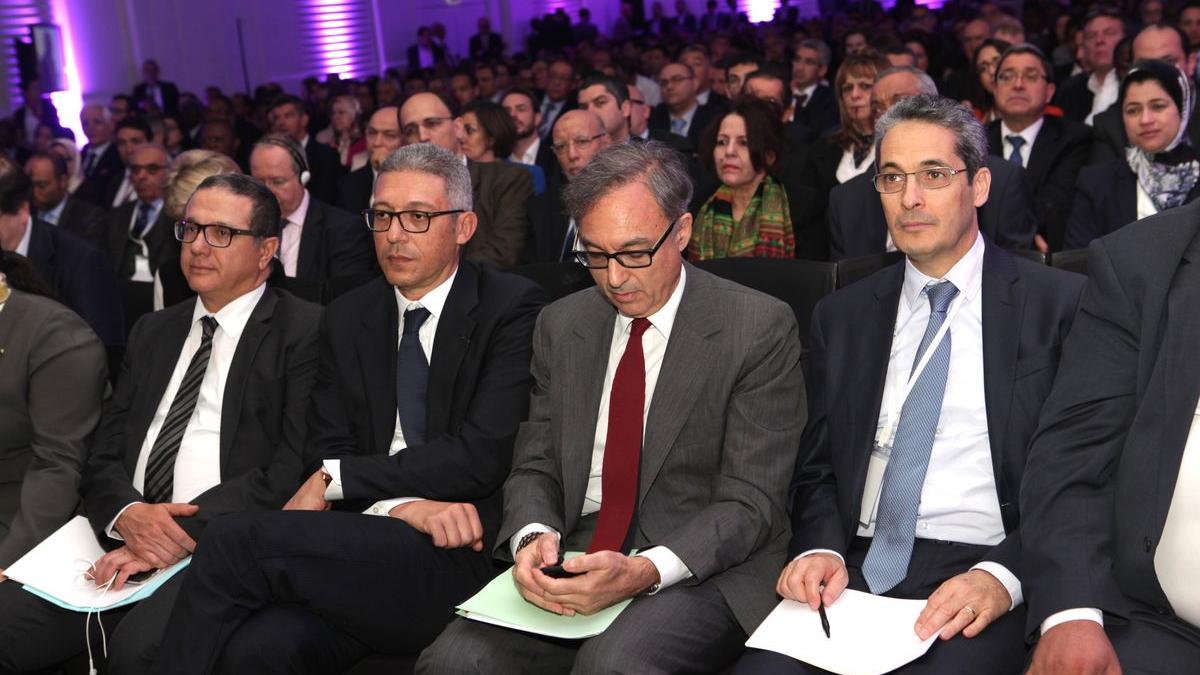 Mohamed Boussaid, Mohamed Hassan Bensalah, Bernard Spitz et Zouhair Bensaid. (De G à D).
