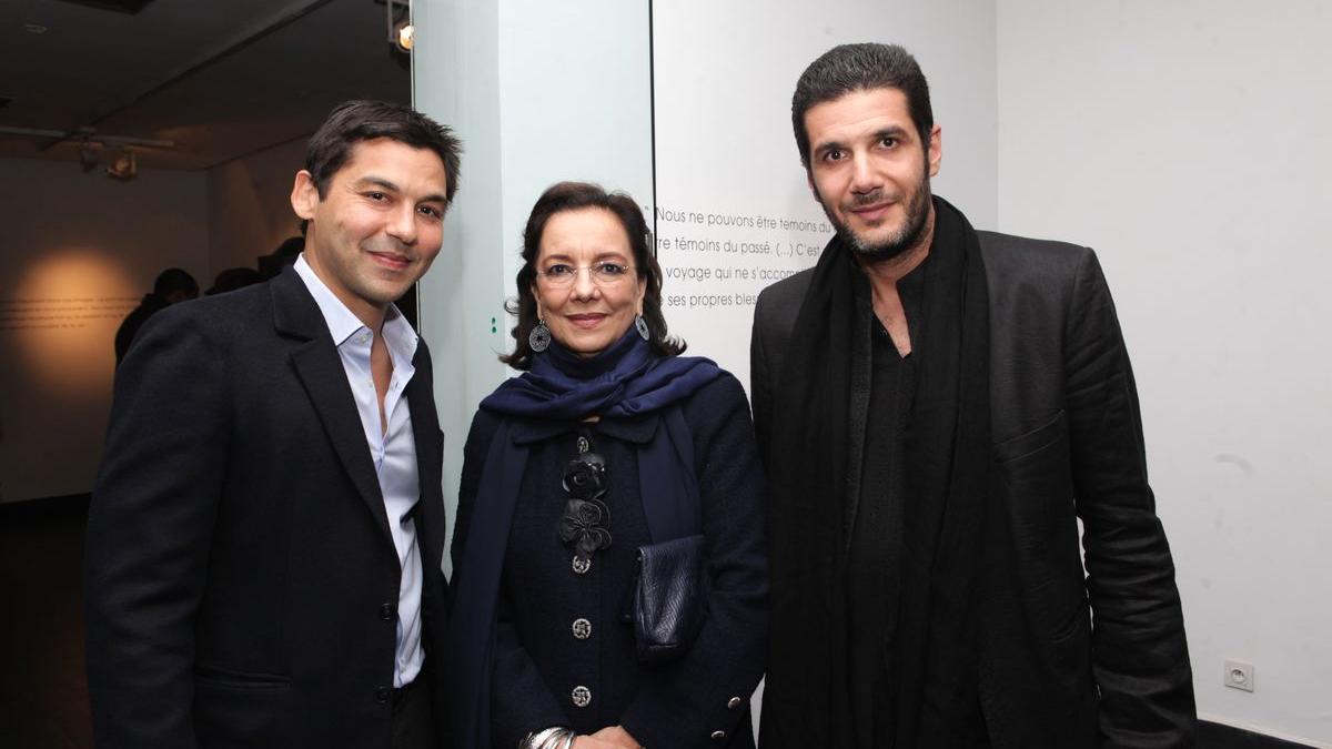 Fihr Kettani,fondateur du Studio des arts vivants, Saida Karim Lamrani et Nabil Ayouch.
