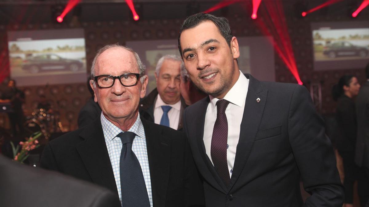 Victor El Baz (président de la centrale automobile chérifienne) et M'Hamed Tazi (directeur communication groupe Renault Maroc).
