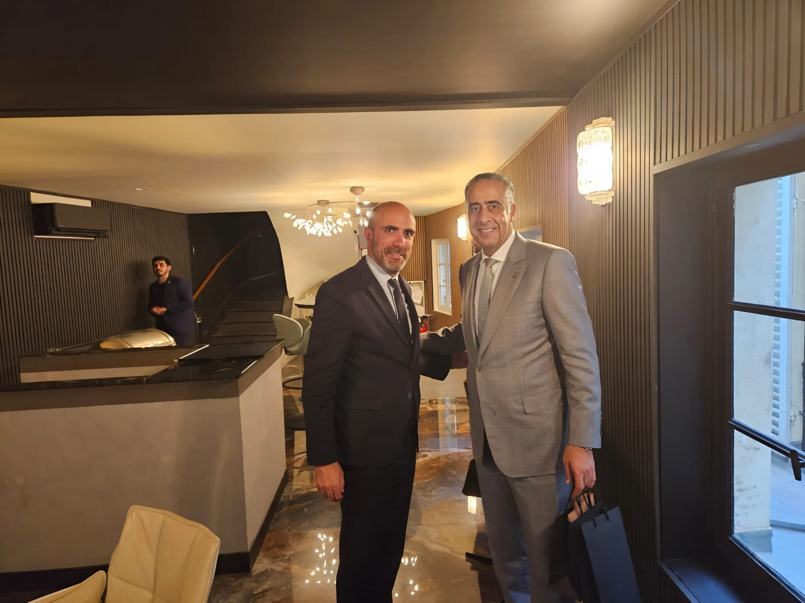 Abdellatif Hammouchi avec Nicolas Lerner, Directeur général de la Sécurité extérieure française (DGSE).