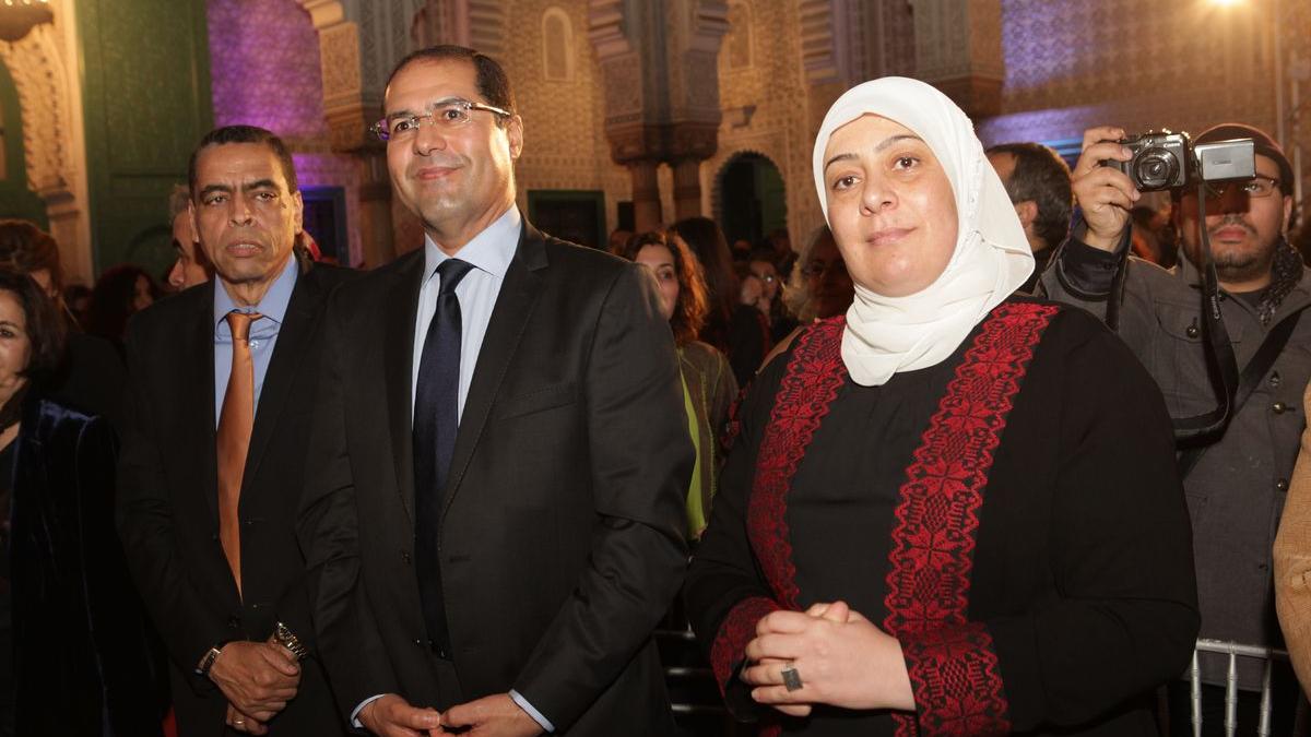 Khalid Safir, Wali du Grand Casablanca et Mme Laila Ghanem, mairesse de Ramallah.
