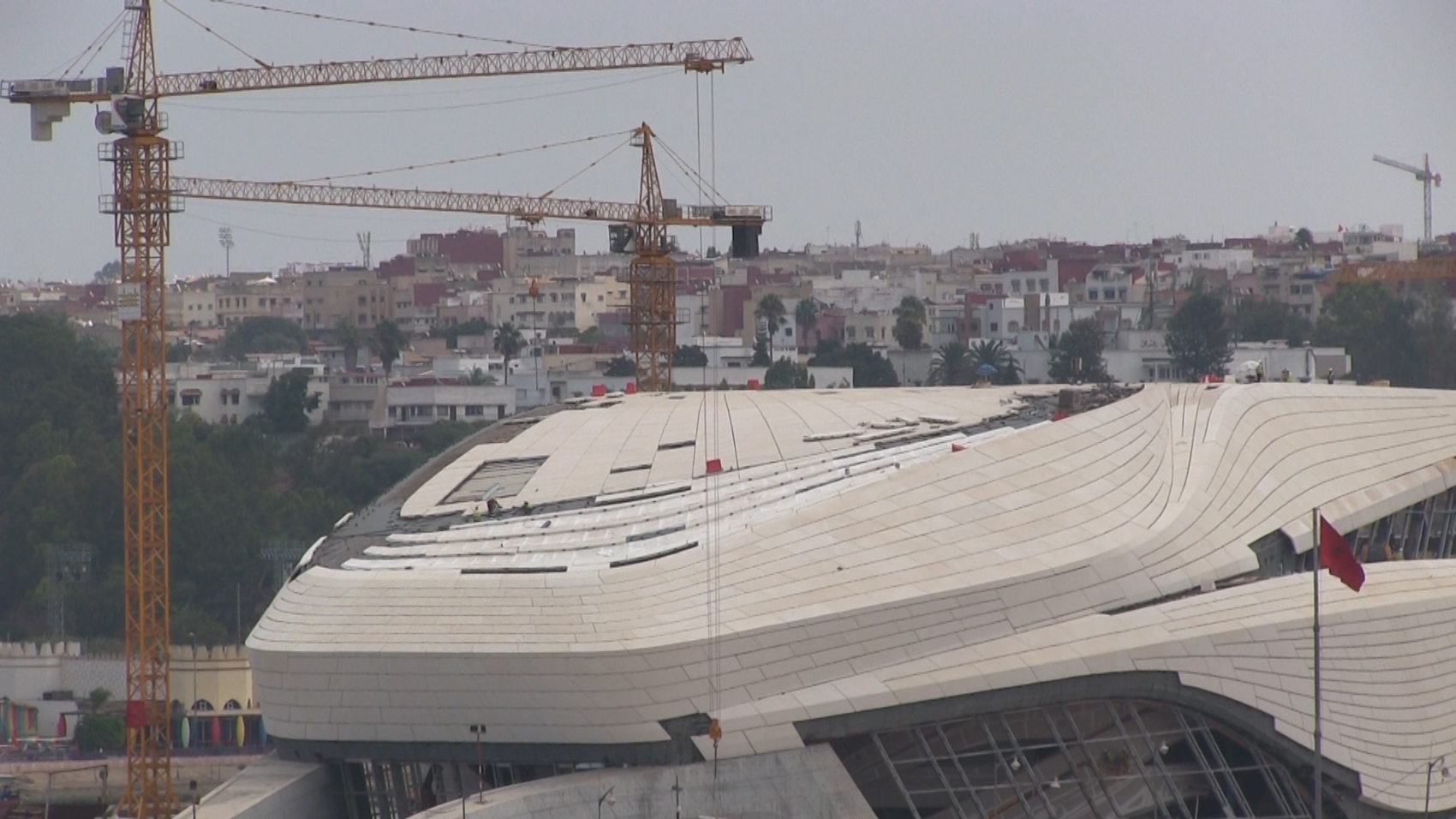 Etats d'avancement des travaux du Grand théâtre Mohammed VI de Rabat.
