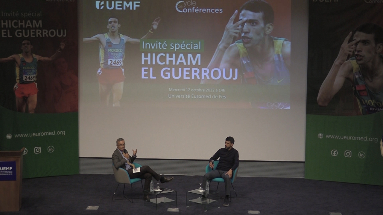 L’Université Euromed de Fès (UEMF) a accueilli, mercredi 12 octobre 2022, le champion olympique Hicham El Guerrouj.
