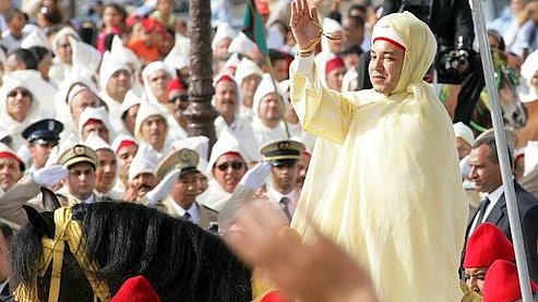 Juillet 1999. Intronisation du roi Mohammed VI. La cérémonie d'allégeance s'est déroulée dans la salle du trône du palais royal de Rabat.
