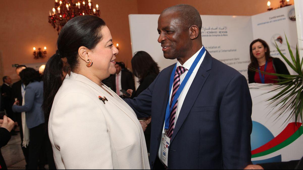 La présidente de la CGEM et son homologue ivoirien, Jean Kacou Diagou, de la CGECI.
