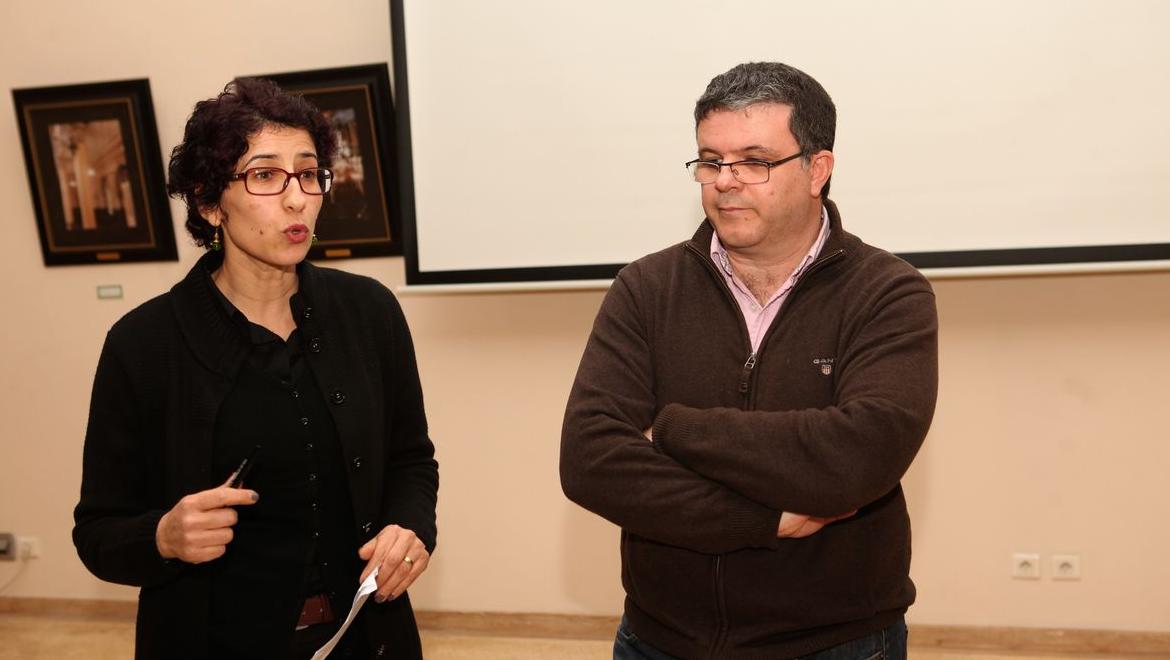 Zhor Rehihil, Conservatrice du Musée du Judaïsme marocain et le réalisateur Younes Laghrari.
