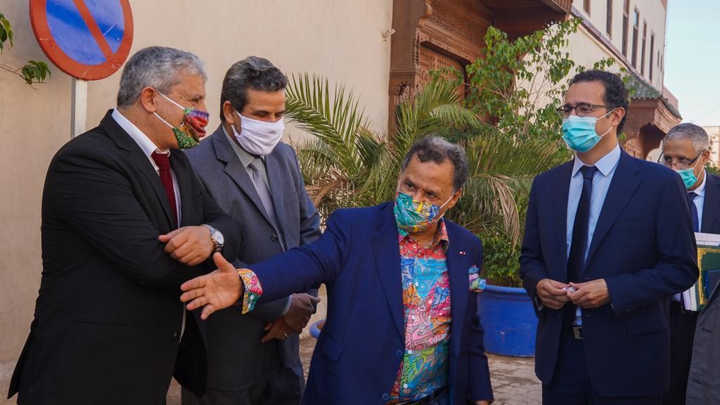 L'inauguration de l'exposition «Foum Zguid-du Sel au Fil» au musée des Confluences-Dar El Bacha à Marrakech.
