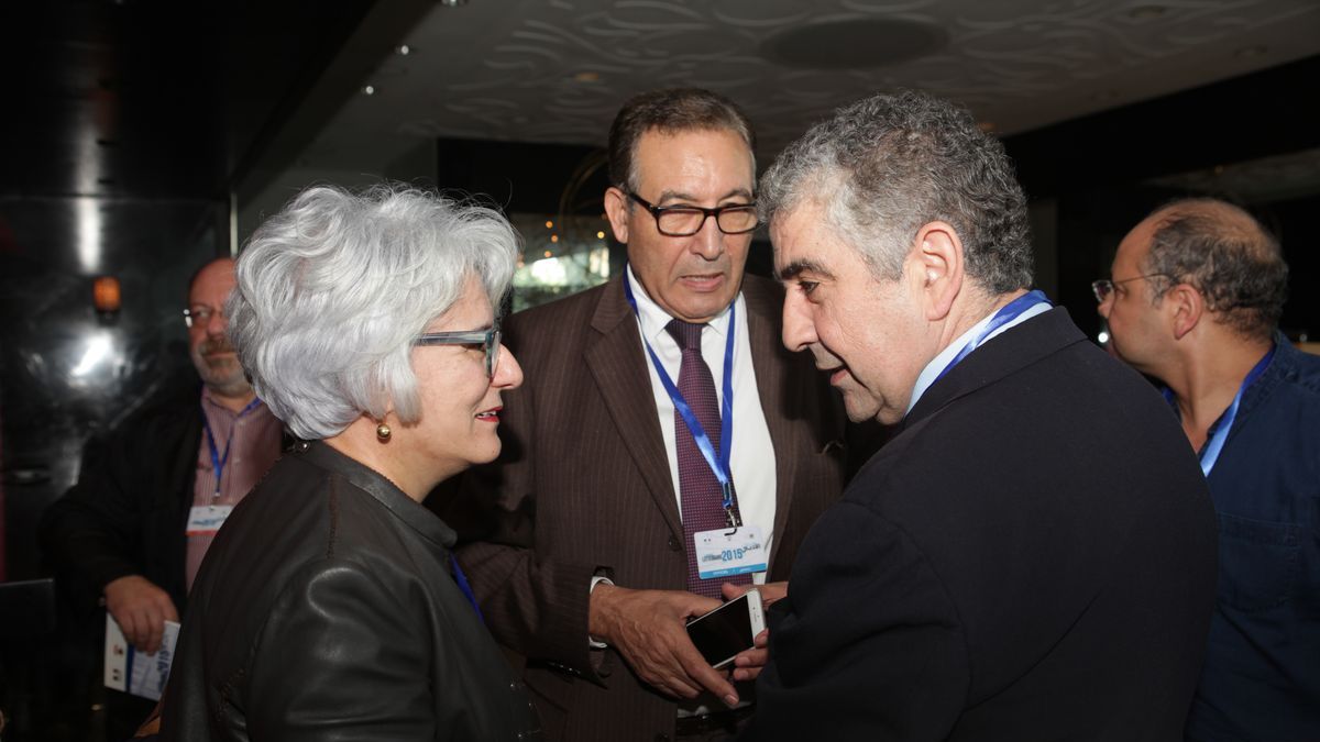 L'éditrice Layla Chaouni et Driss Yazami, le président du Conseil National des Droits de l'Homme (CNDH)
