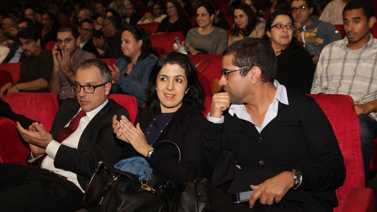 Ali Hajji (à droite), directeur artistique du festival du film européen.
