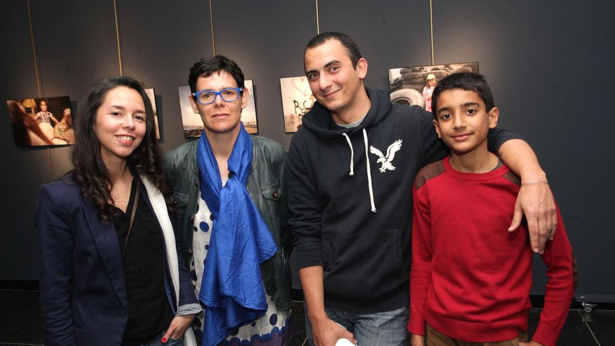 Leila Ghandi, artiste photographe, Rachel Guillou, Proviseur-adjointe au lycée Lyautey, Hassan Ouazzani, artiste photographe et Hamza, élève du lycée Lyautey.
