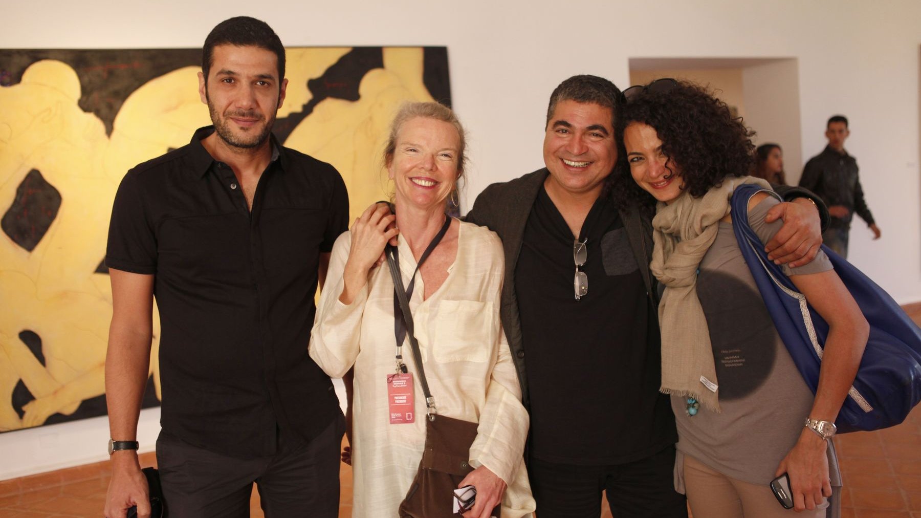 Nabil Ayouch, grand ami et complice de Mahi Binebine, était bien sûr à ses côtés pour l'événement qui a enchanté Vanessa Branson, présidente de la Biennale, et Alya Sebti, directrice artistique du festival.
