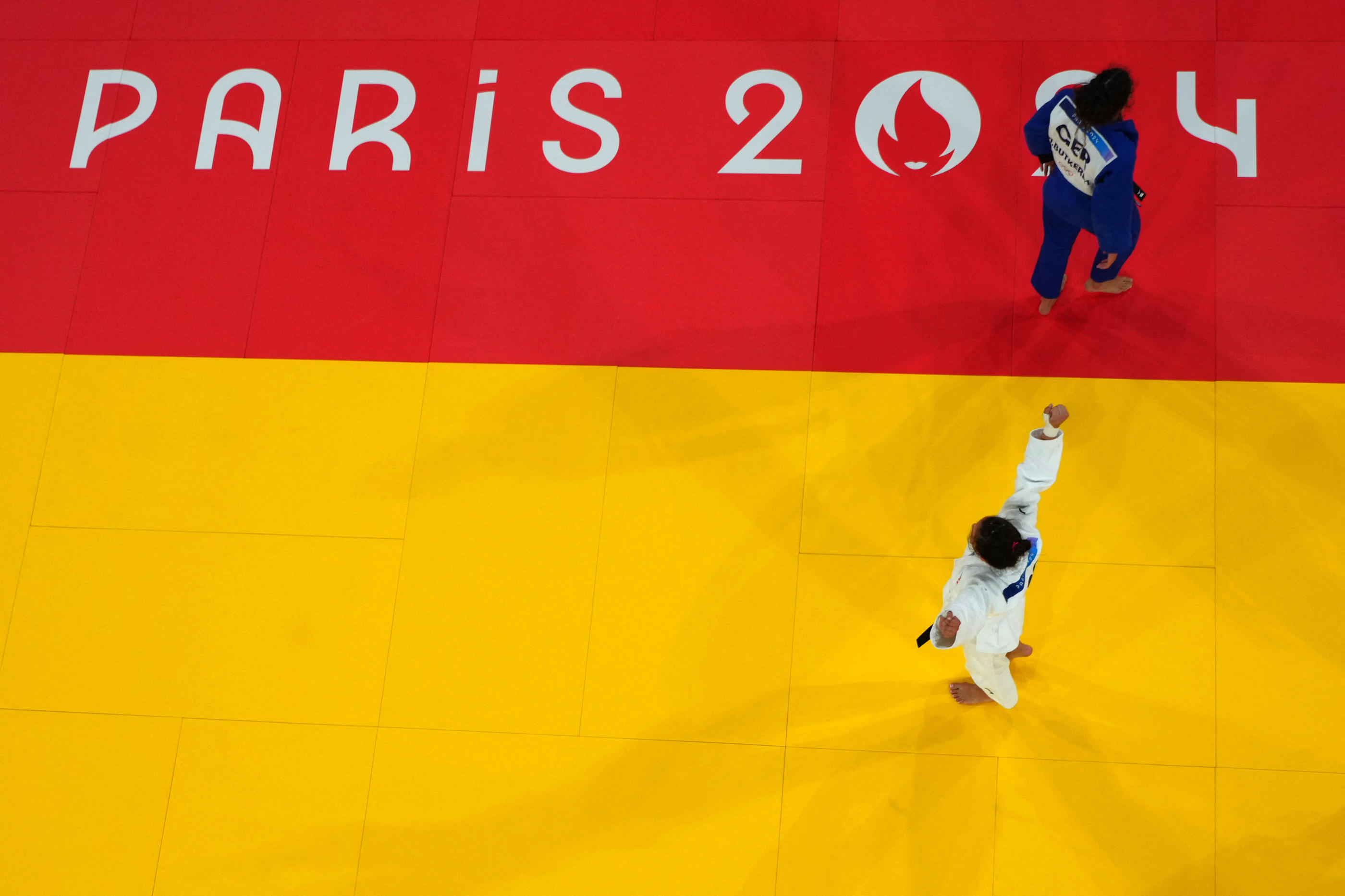 Paris, Aréna Champ-de-Mars, le mercredi 31 juillet. Barbara Matic a remporté la première médaille olympique de la Croatie en judo. Plus tôt dans la journée, son père avait embrassé de force une bénévole. Reuters/Kim Kyung-Hoon