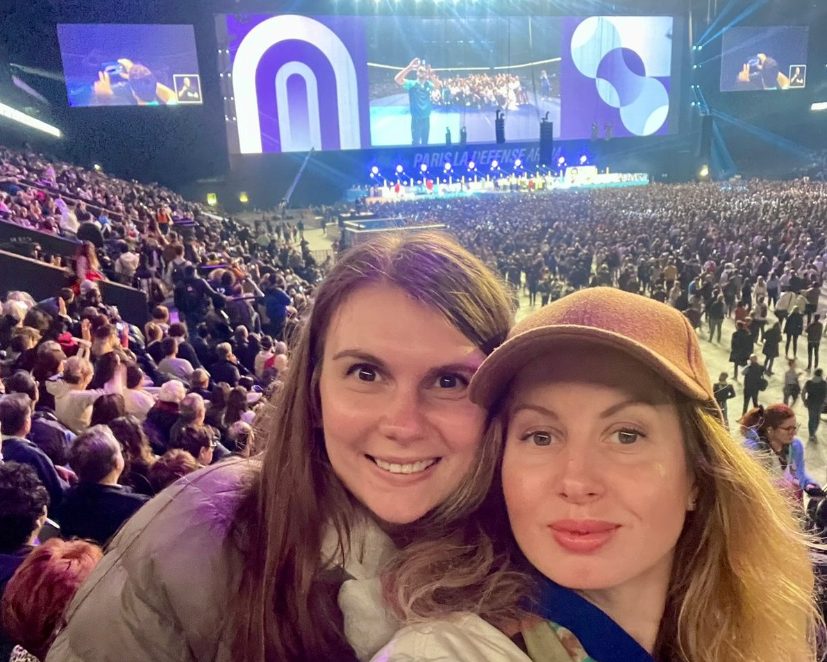 Olga et Anna, ici lors de la Convention des volontaires en mars à Paris La Défense Arena, ont été recalées lundi par Paris 2024. LP