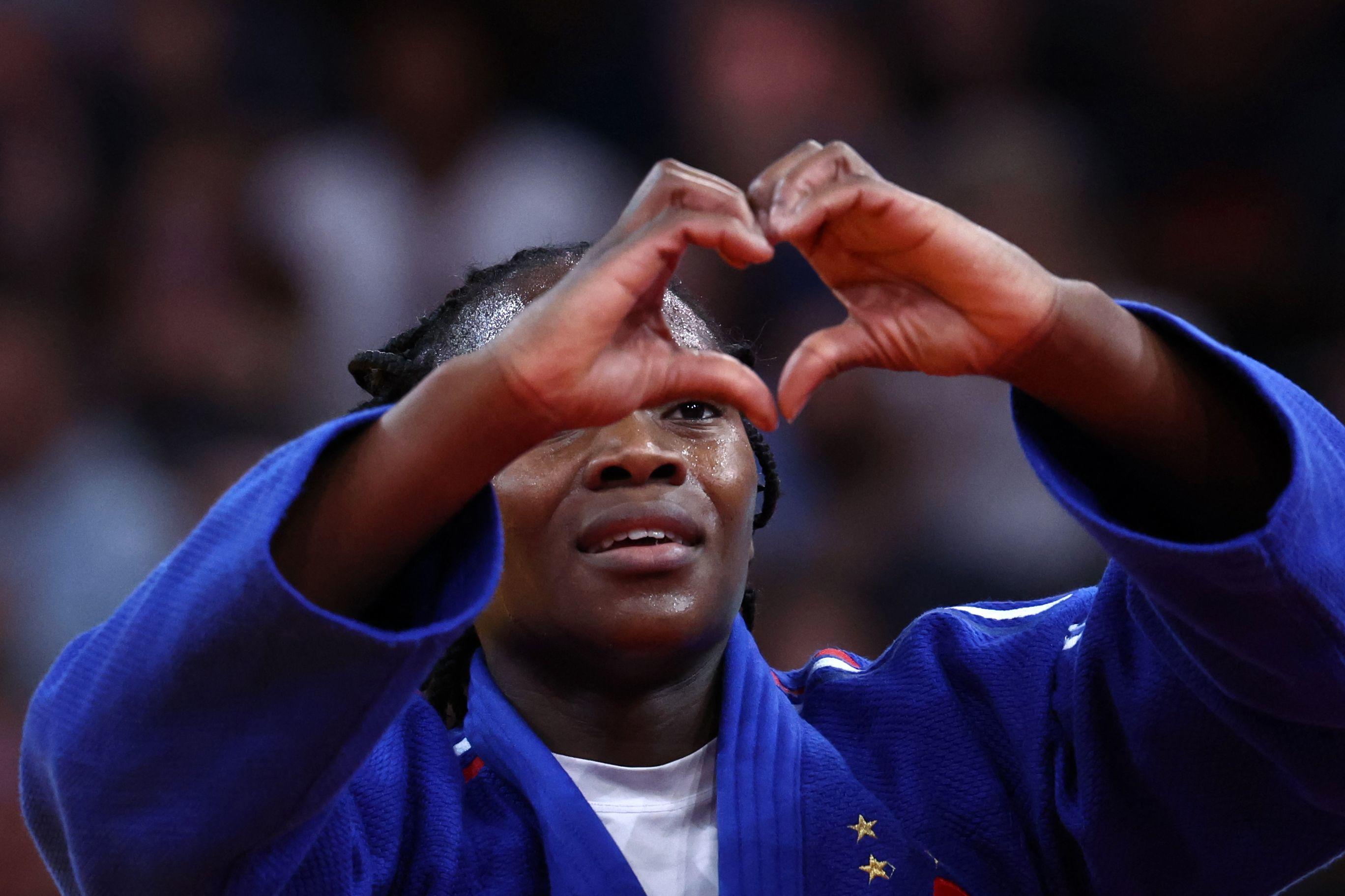 Clarisse Agbégnénou a de nouveau triomphé au Grand Slam de Paris. AFP/Emmanuel Dunand