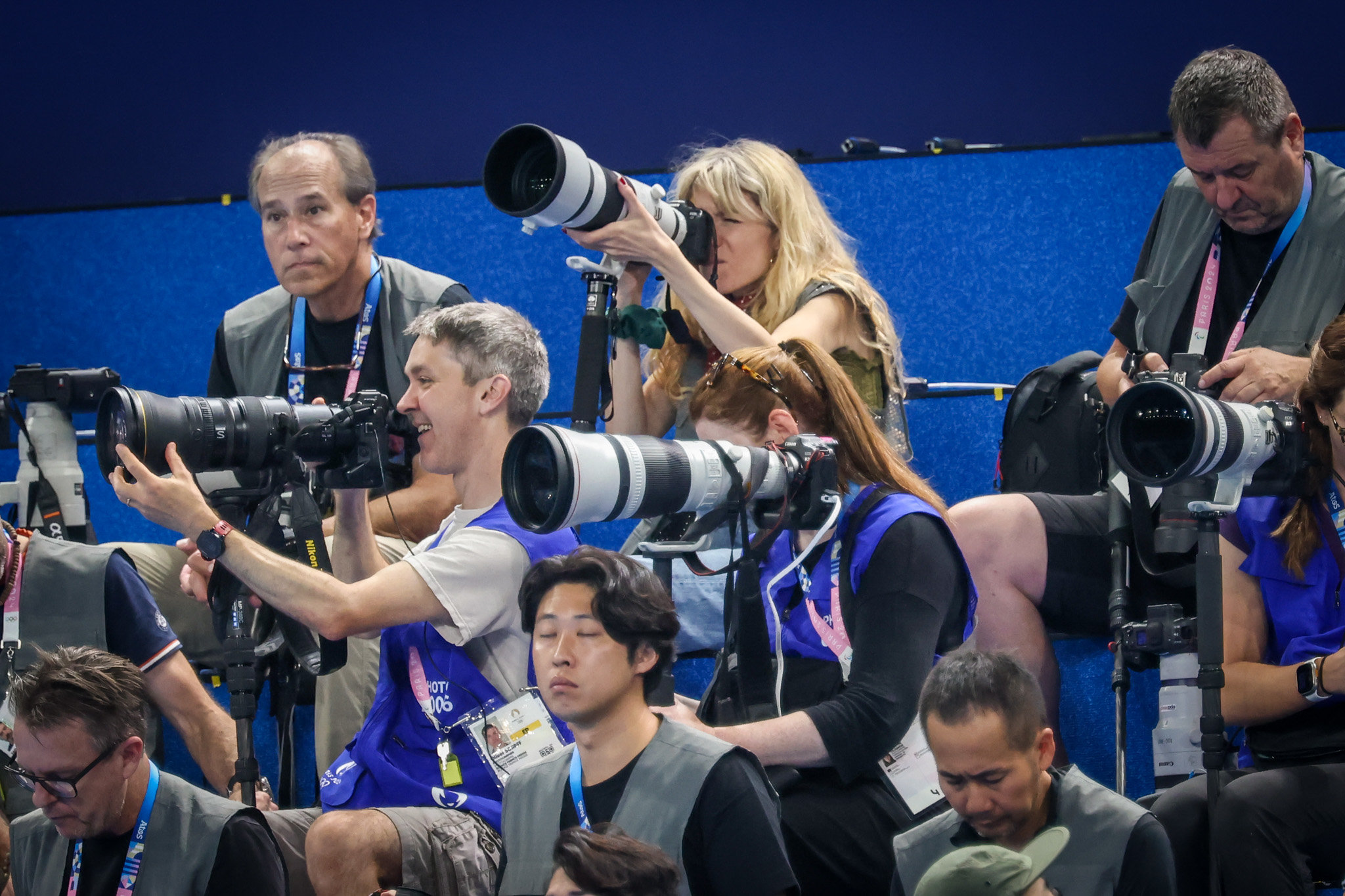 Des photographes ont subi des vols dans les enceintes olympiques. Des mesures de fouilles des personnes accréditées ont depuis été prises. LP/Fred Dugit