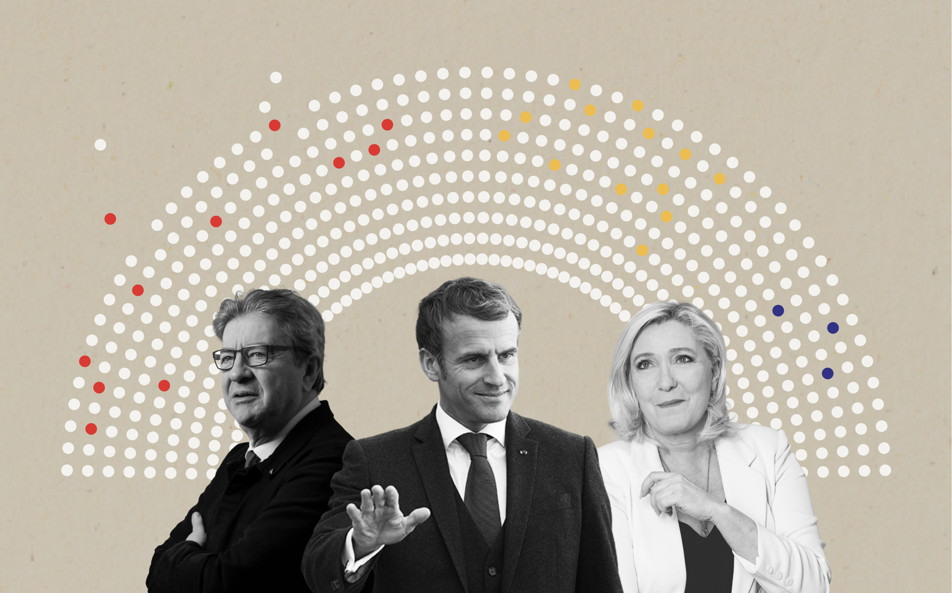Les trois premières forces politiques en France estiment toutes être la principale, en se basant sur des critères différents. Collage Le Parisien