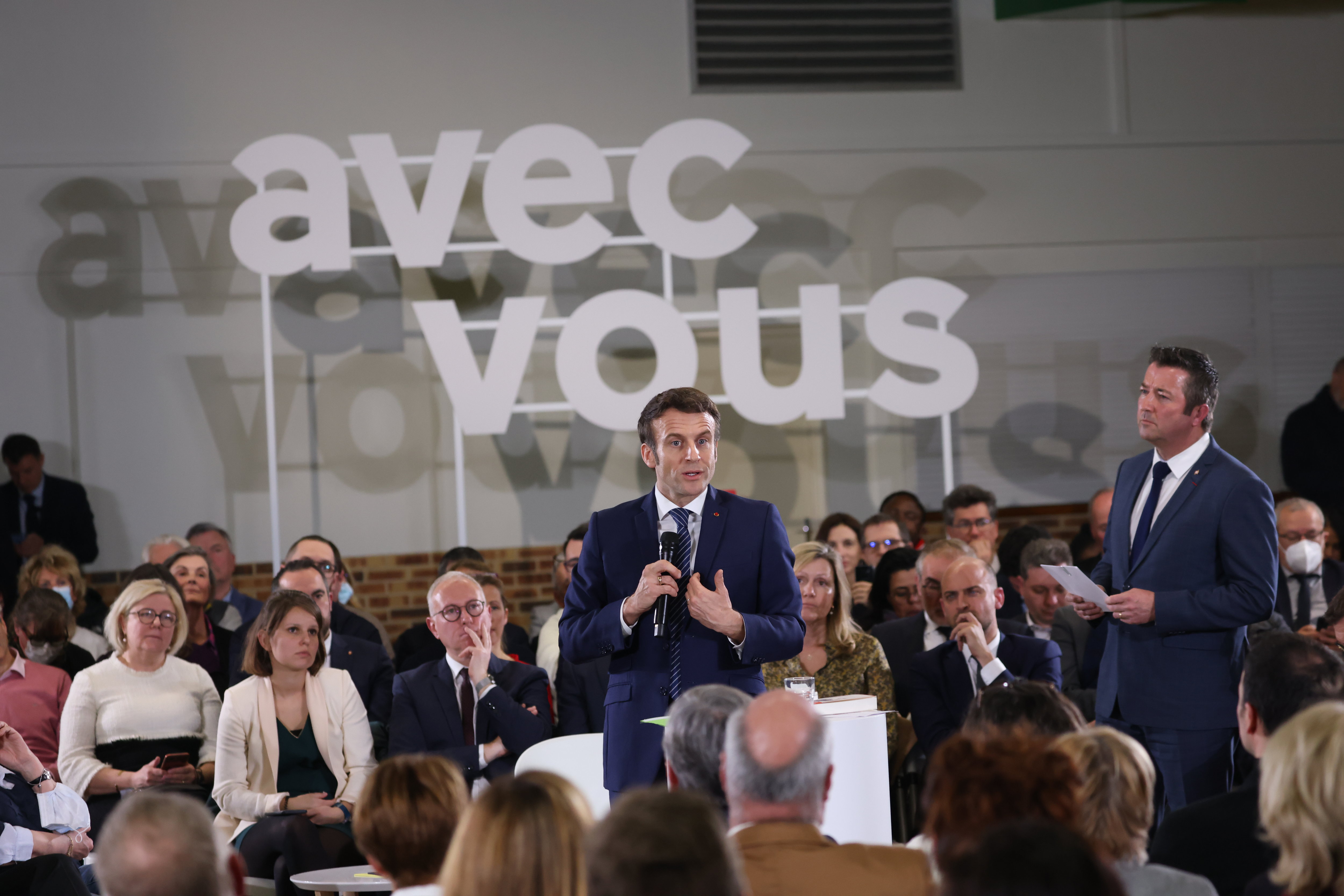 Emmanuel Macron est l'un des douze candidats à la présidentielle. LP / Arnaud Journois