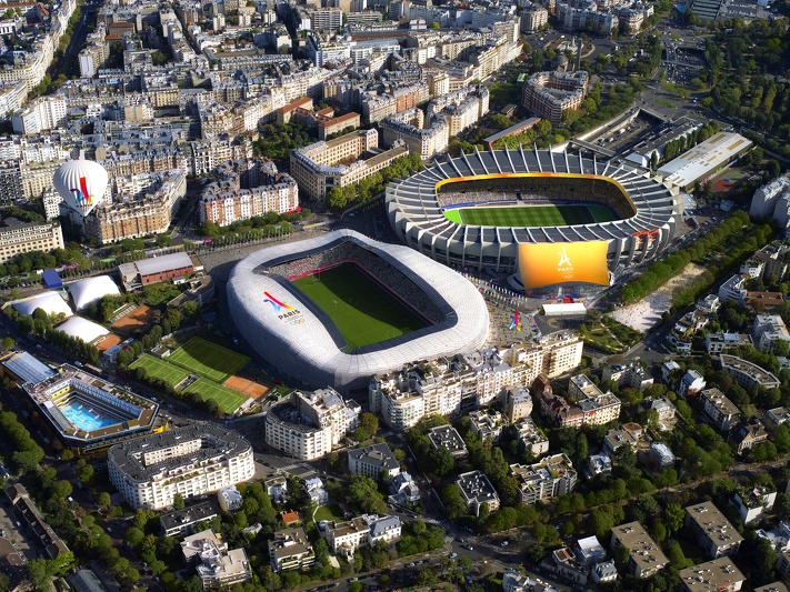 <p>Le stade Jean-Bouin, au pied du Parc des Princes.</p>