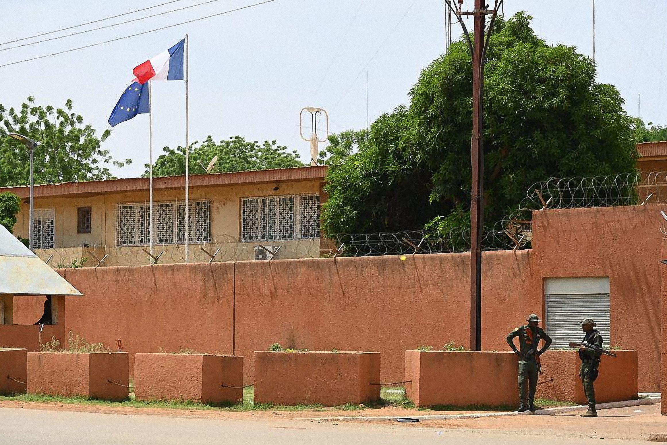 L'ambassade française à Niamey, au Niger, le 28 août 2023. AFP