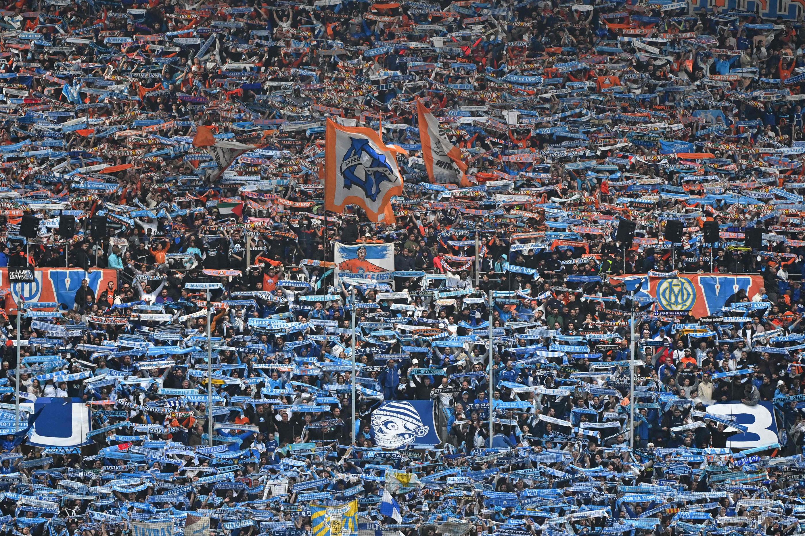 Le public du stade Vélodrome est prêt à pousser derrière l'OM ce jeudi soir face à l'Atalanta. AFP/Sylvain Thomas