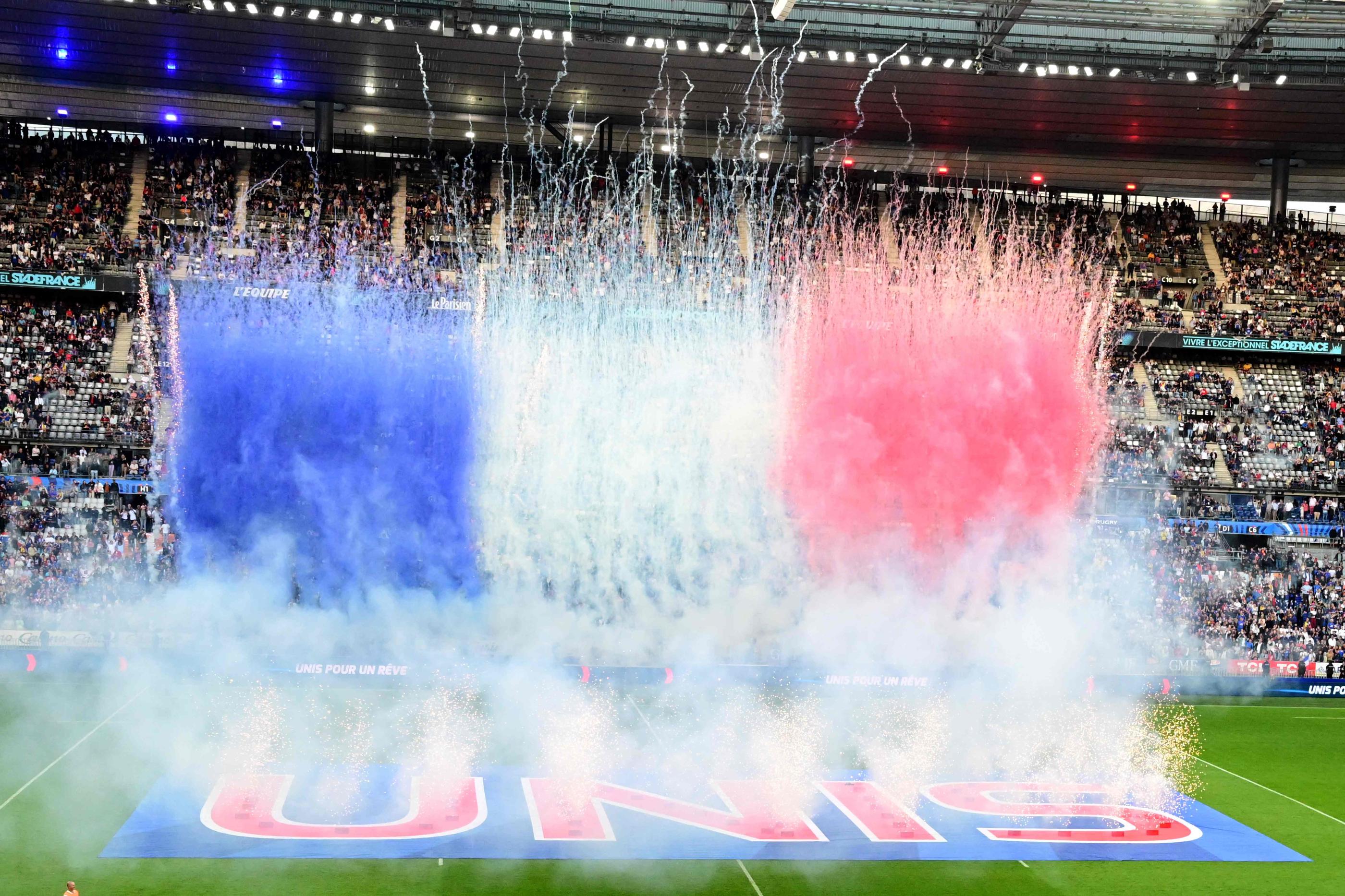 Des feux d’artifice impressionnants sont attendus, à l'image de celui du 27 août au Stade de France, à l'issue de la victoire contre l’Australie. AFP/Emmanuel Dunand