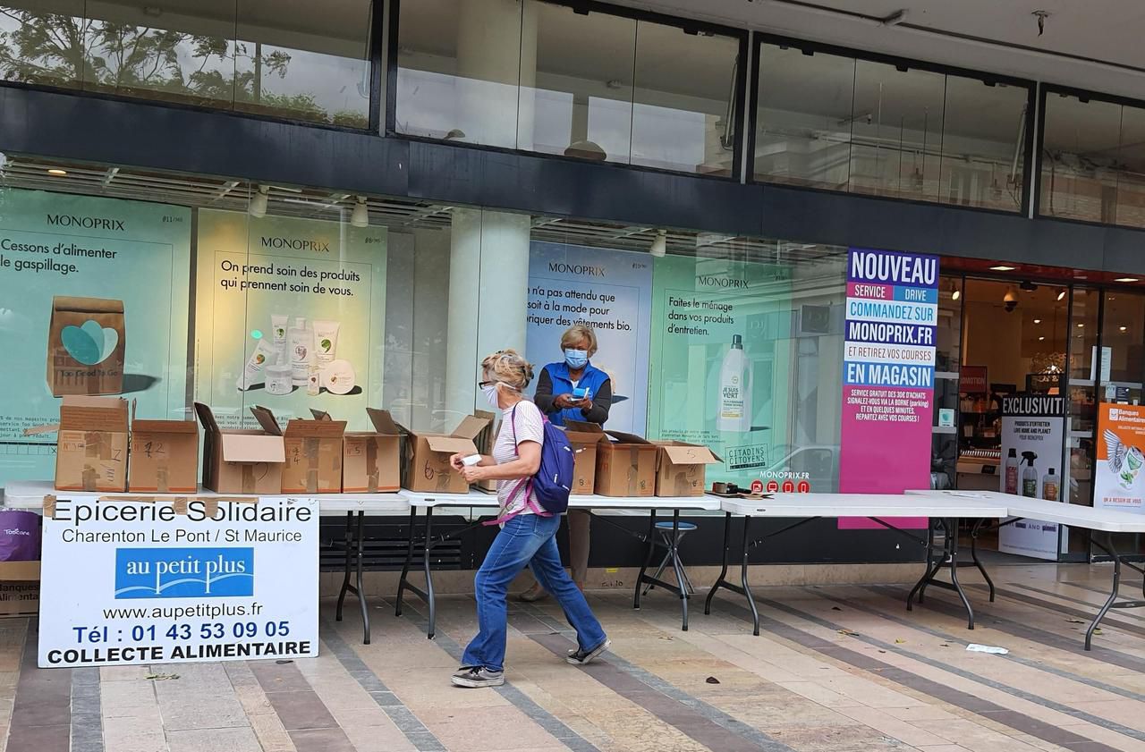 <b></b> Charenton, ce vendredi. Collecte alimentaire pour l’épicerie solidaire Au Petit Plus, à Charenton.