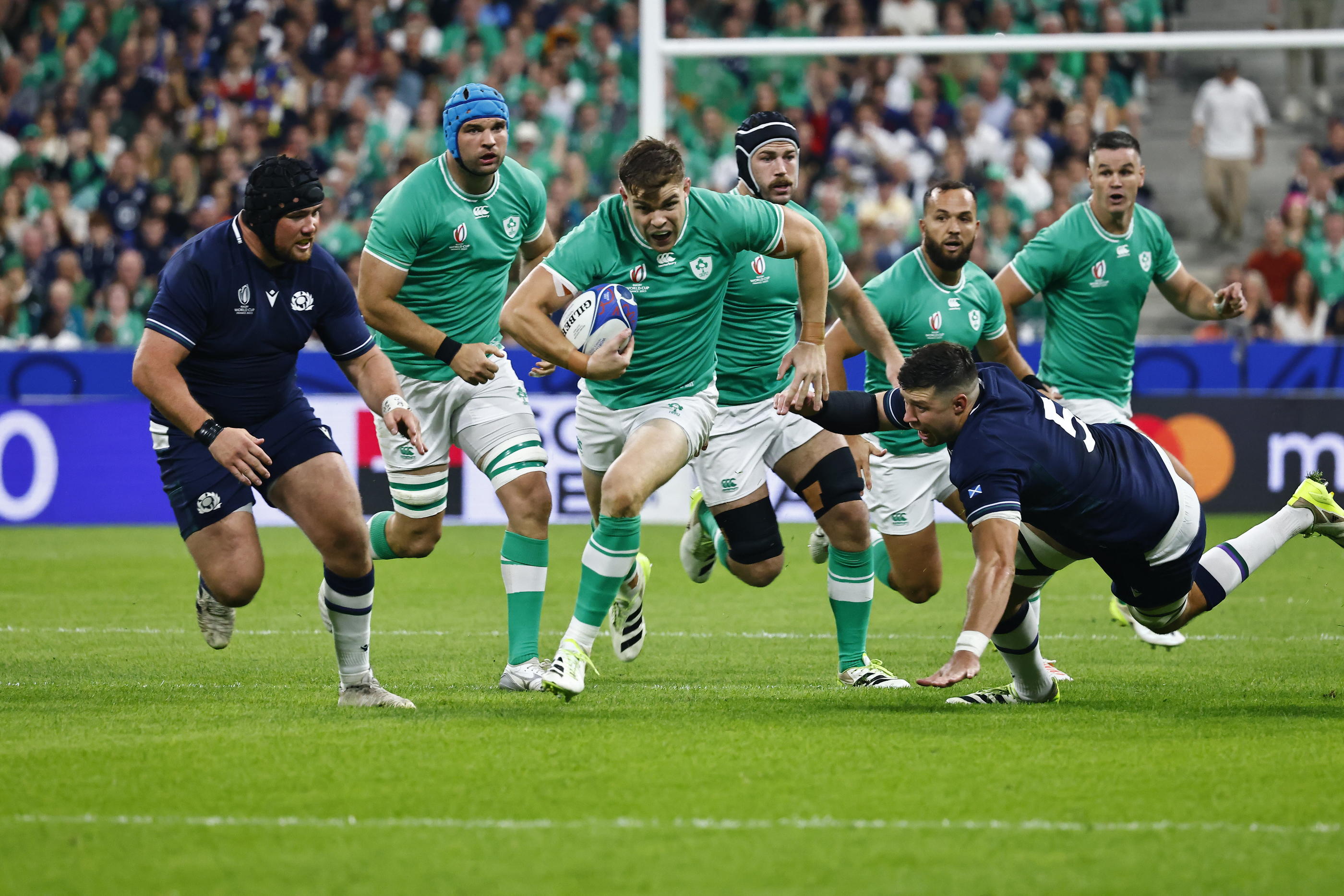 La victoire des Irlandais face aux Écossais a attiré sur TF1 quelque 4,9 millions d’amateurs. LP/Olivier Corsan