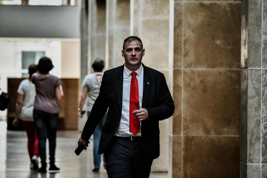 Yvan Benedetti a organisé cette manifestation pour rendre hommage à Pierre Sidos. AFP/Jeff Pachoud