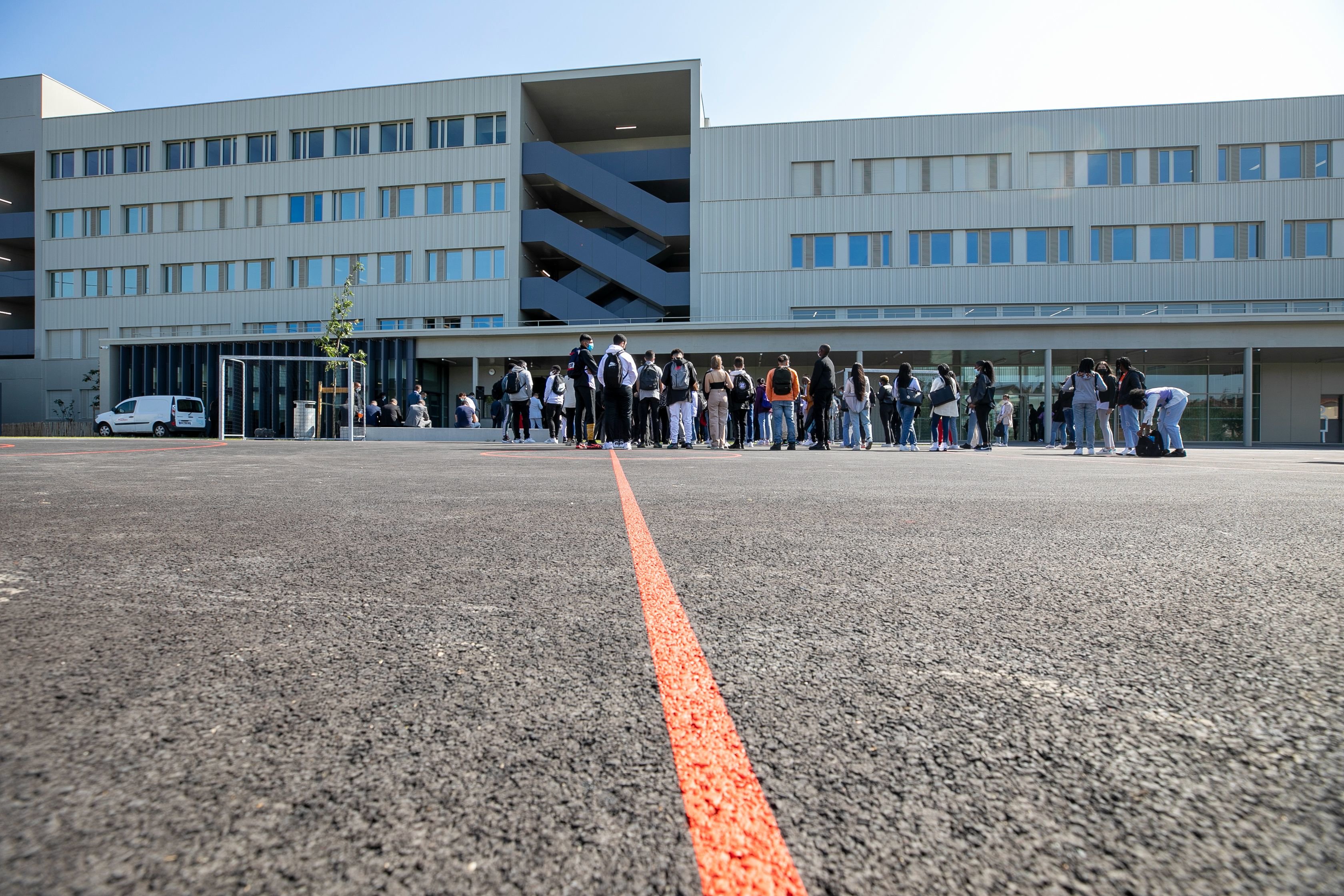 Pierrefitte-sur-Seine, jeudi 2 septembre 2021. La construction du lycée aura mis moins de quatre ans. Conseil régional/Hugues-Marie Duclos