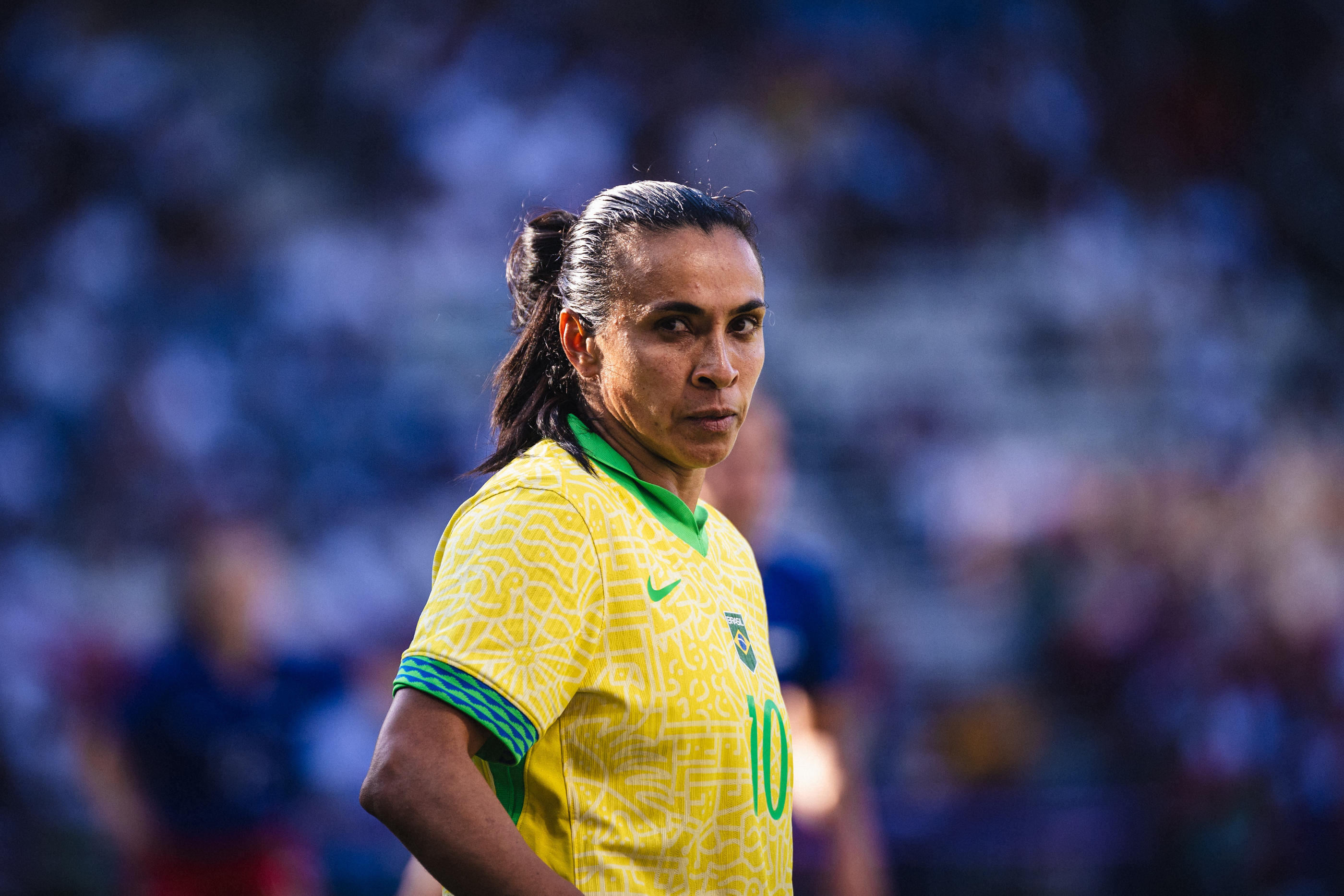 Marta a probablement joué ce samedi au Parc des Princes le dernier match de sa légendaire carrière avec le Brésil. Icon Sport/Luca Castro