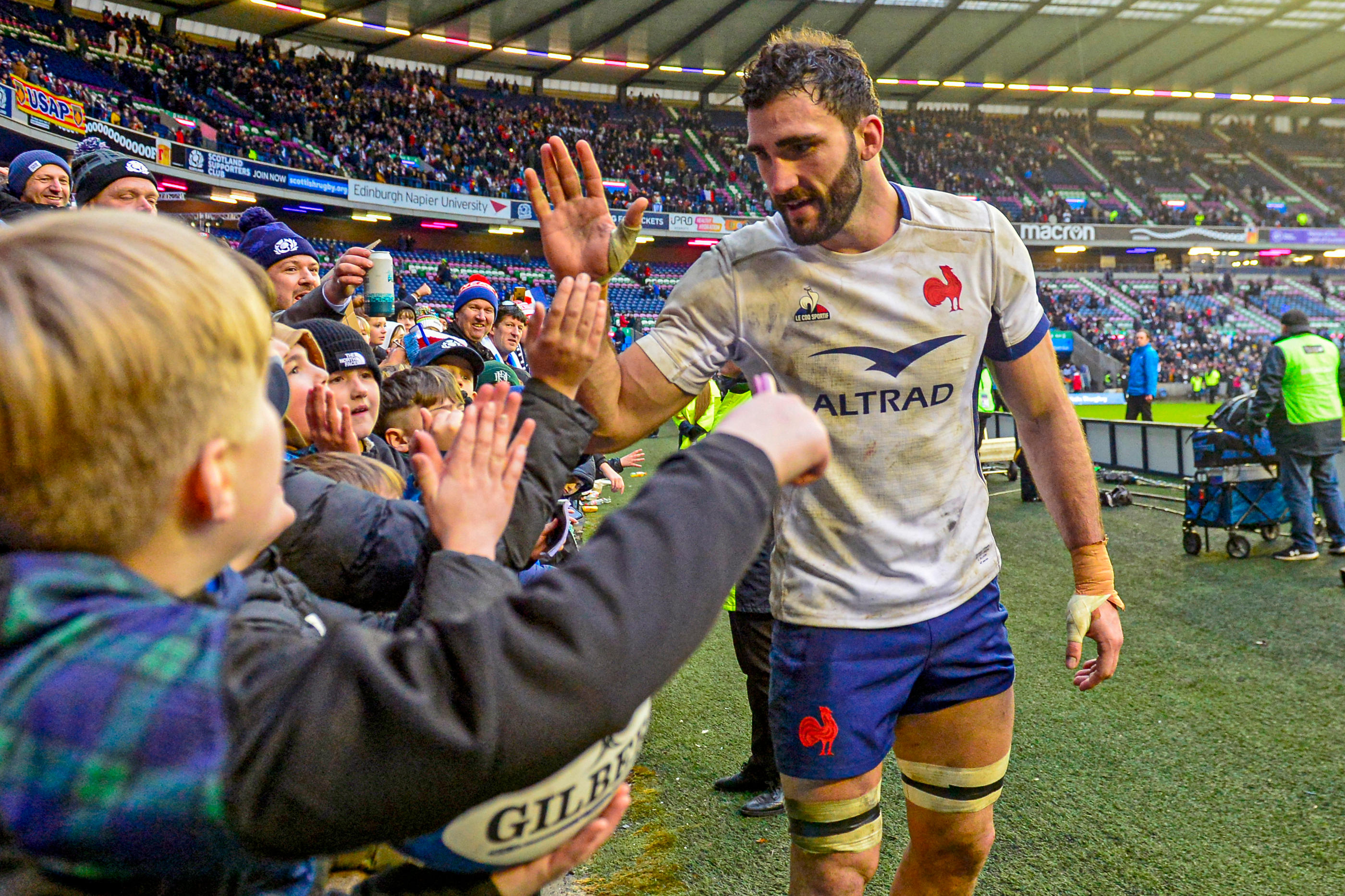 Charles Ollivon, après le succès des Bleus en Ecosse. Icon Sport