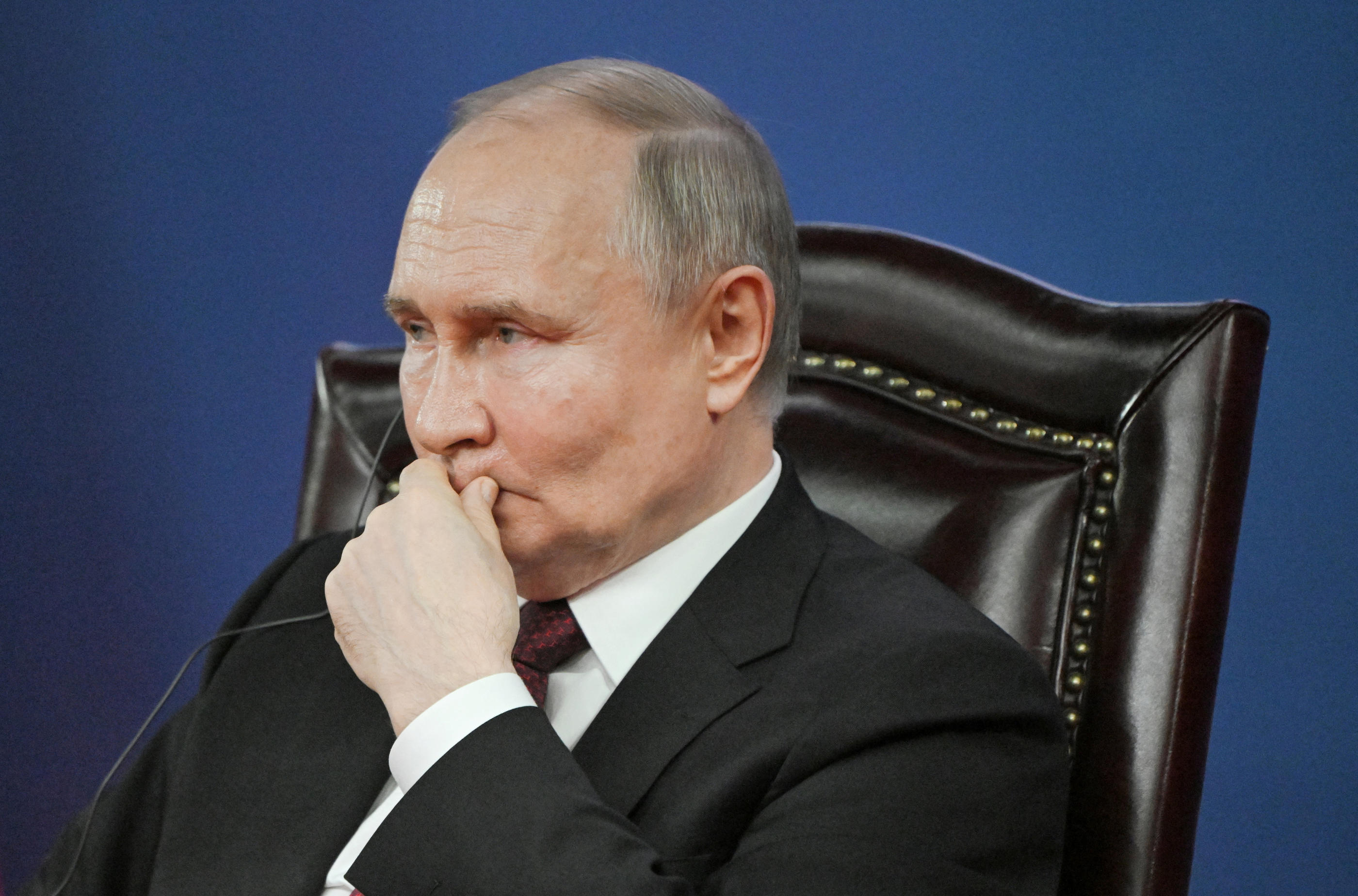 Vladimir Poutine a lancé son invasion de l’Ukraine en février 2022 et revendique l’annexion de cinq régions ukrainiennes. Reuters/Sergei Guneev