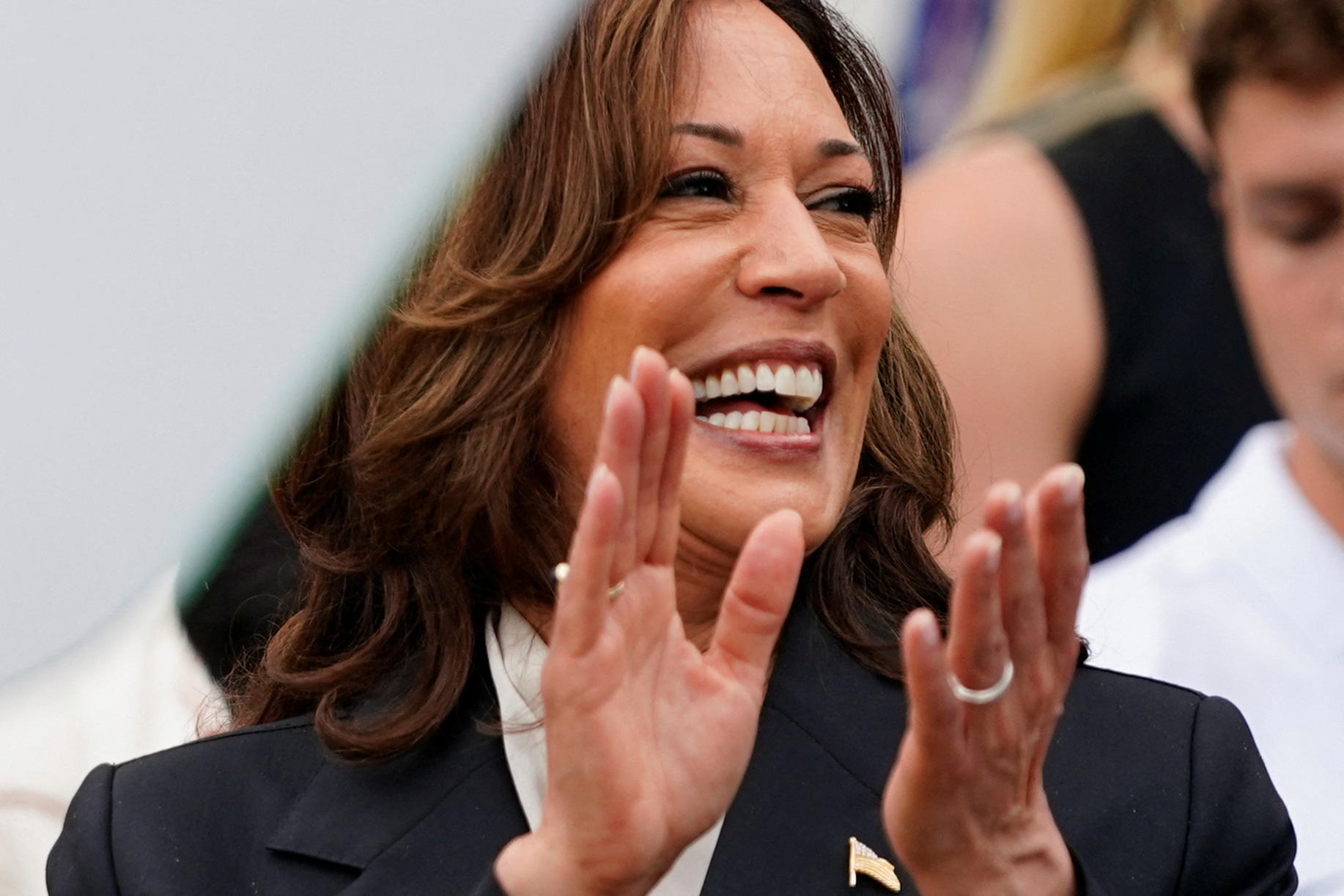 Kamala Harris a recueilli le soutien de nombre de ses rivaux. Reuters / Nathan Howard