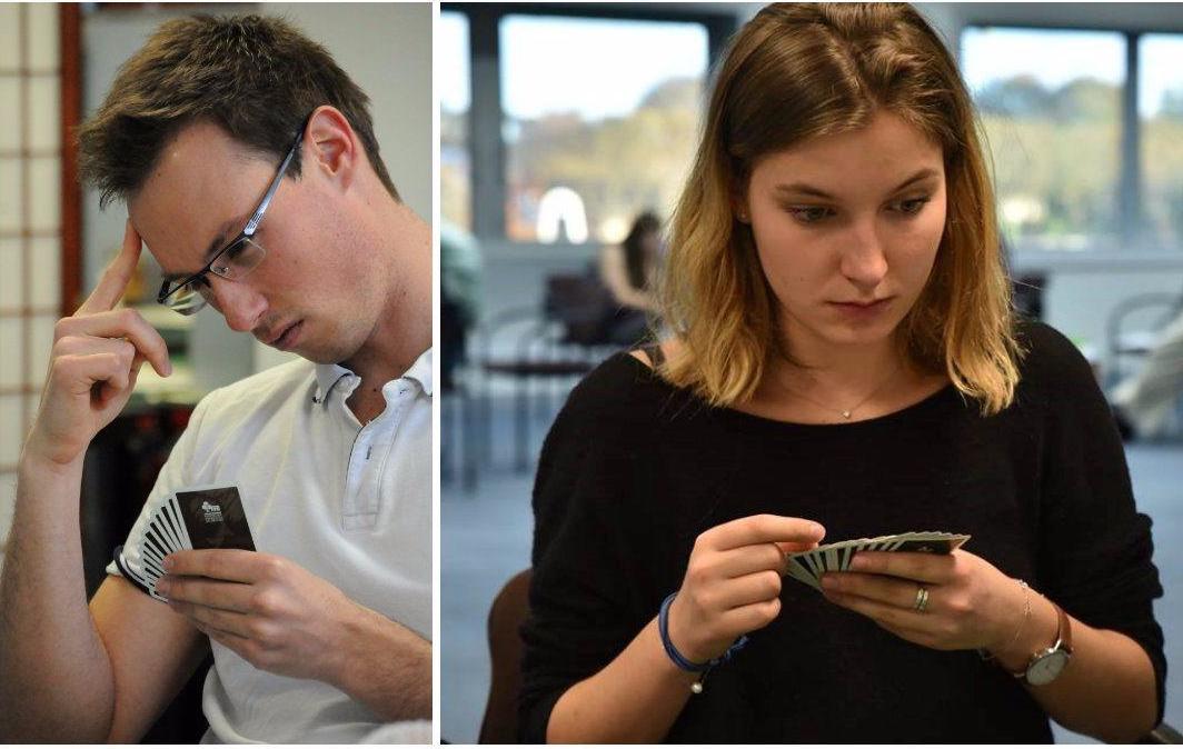 <b></b> Cédric Lorenzini (à gauche) et Mathilde Thulliez portent sur leurs épaules une partie des espoirs du bridge français. 