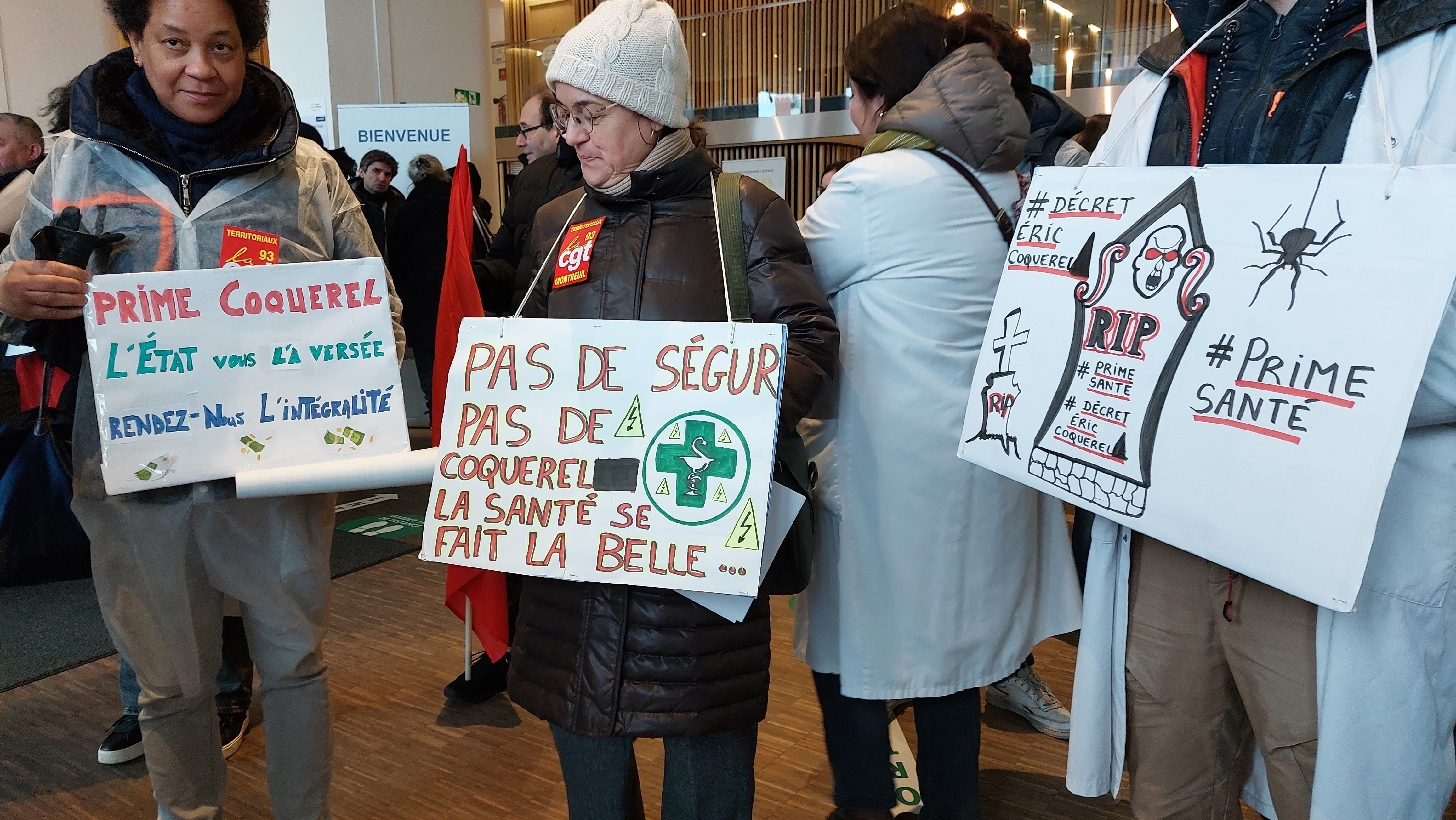 Montreuil (Seine-Saint-Denis), ce lundi. La totalité des agents travaillant dans les centres municipaux de santé étaient en grève. LP/E.M.