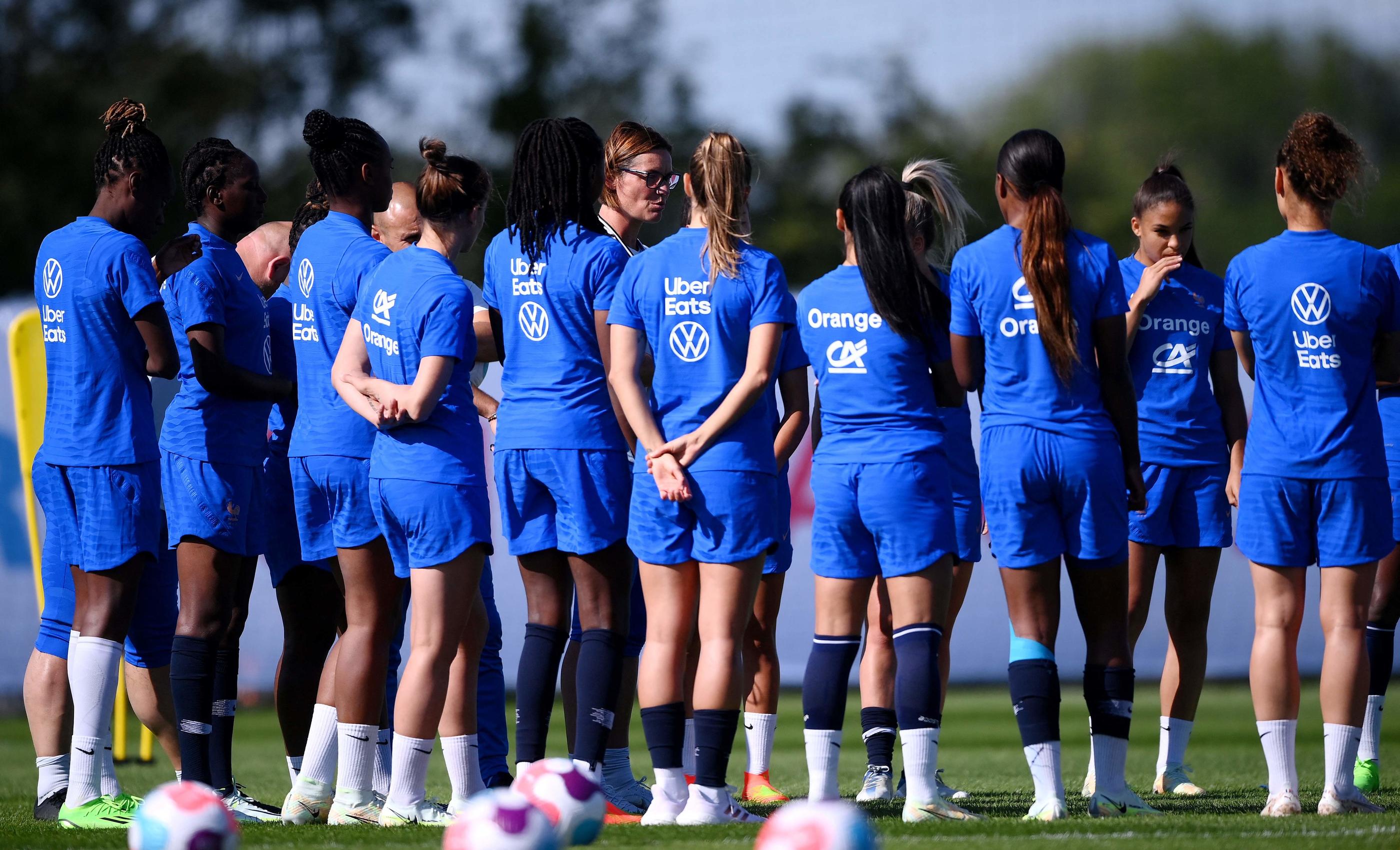 Les 23 Bleues de Corinne Diacre partent à la conquête du premier titre européen de l'équipe de France. Photo AFP/Franck Fife
