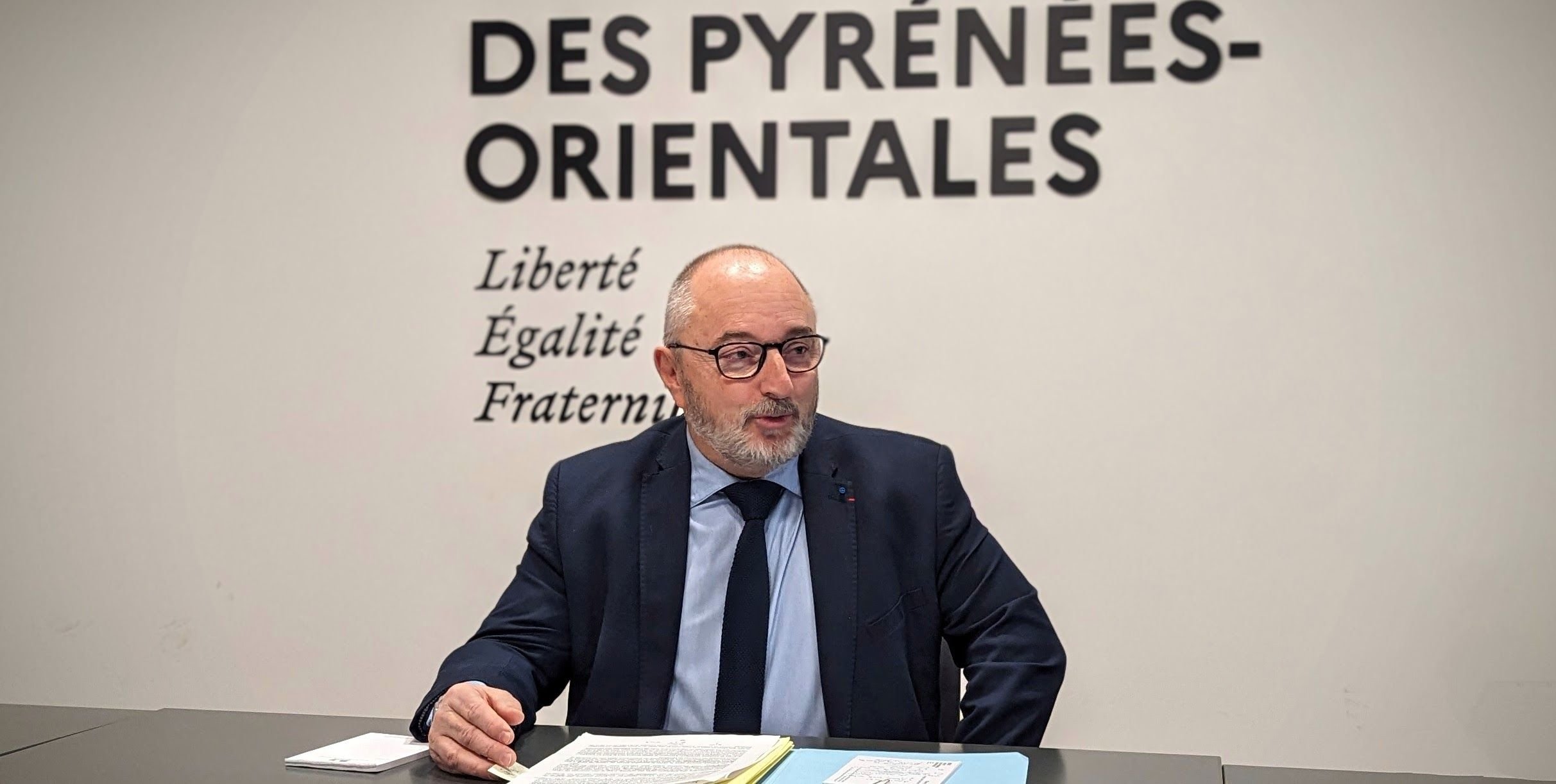 Une réunion sur le manque d'eau est organisée le 30 janvier 2024 par le préfet des Pyrénées-Orientales Thierry Bonnier. /LP/Nelly Barbé