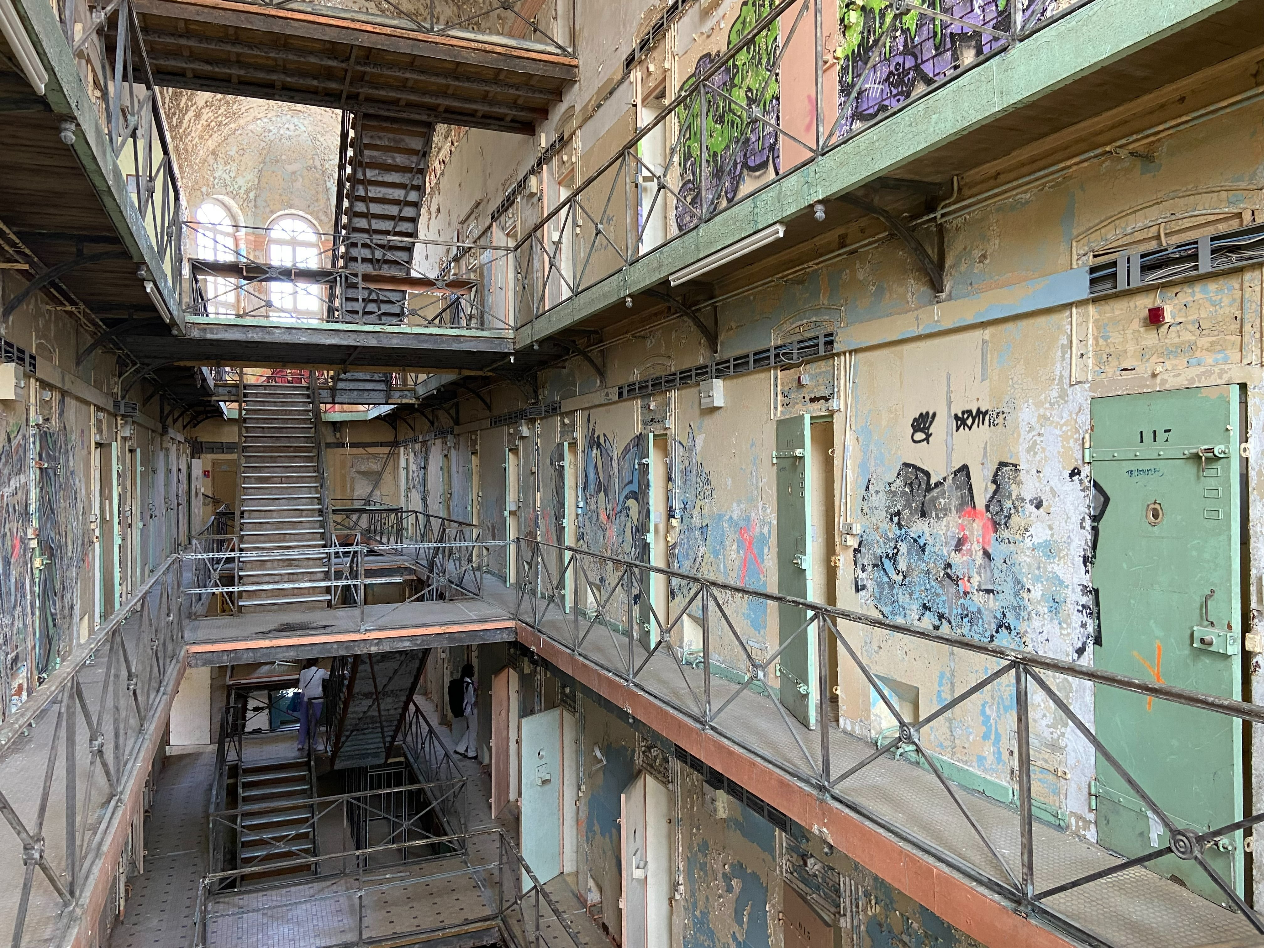 Meaux, le 27 mai. L'ancienne prison, installée en plein centre-ville, était en activité de 1857 à 2005. Elle sera transformée en Cité de la musique. LP/S.R.